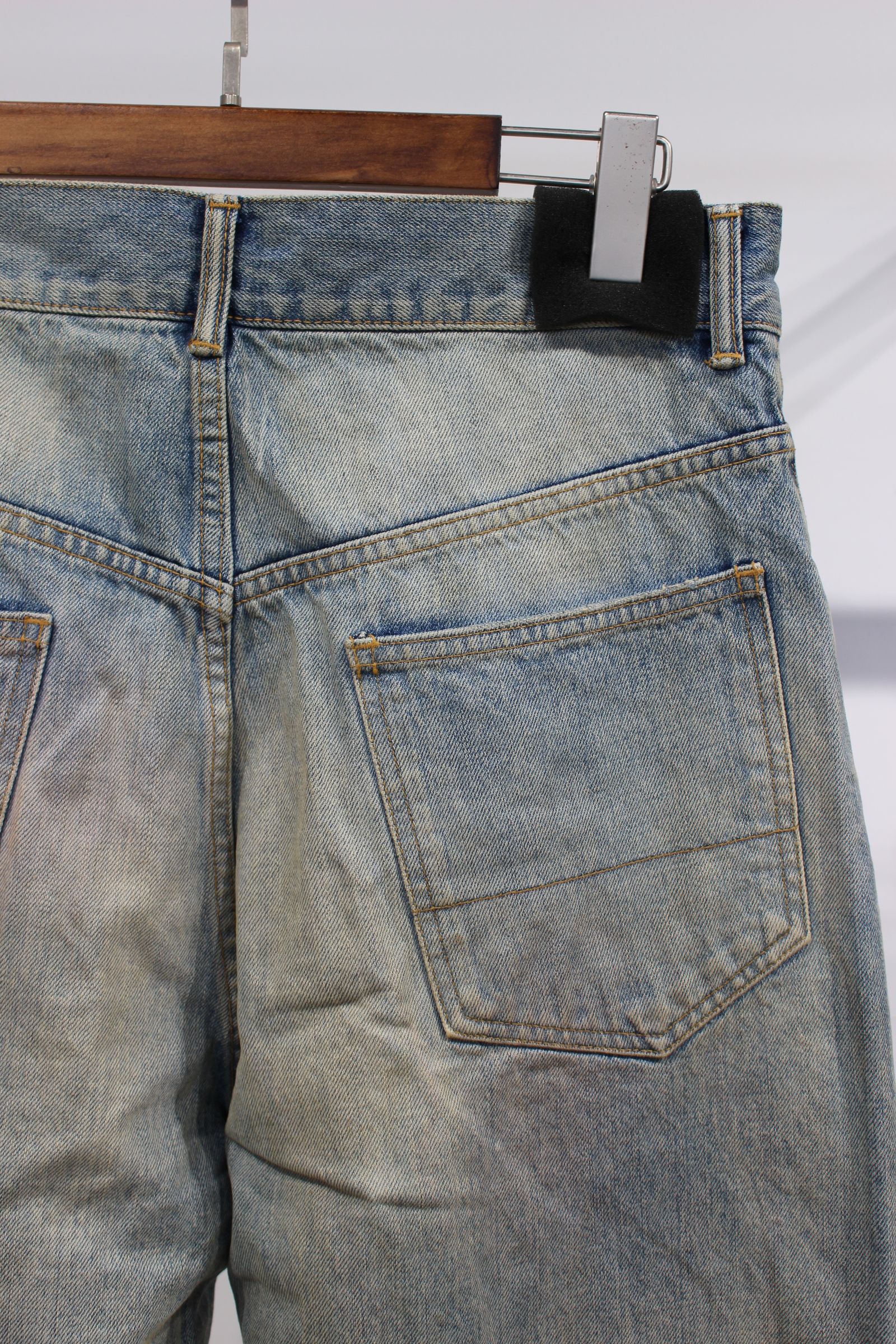 P/DAMAGE DENIM STRAIGHT 5P PANTS | INDIGO | デニム