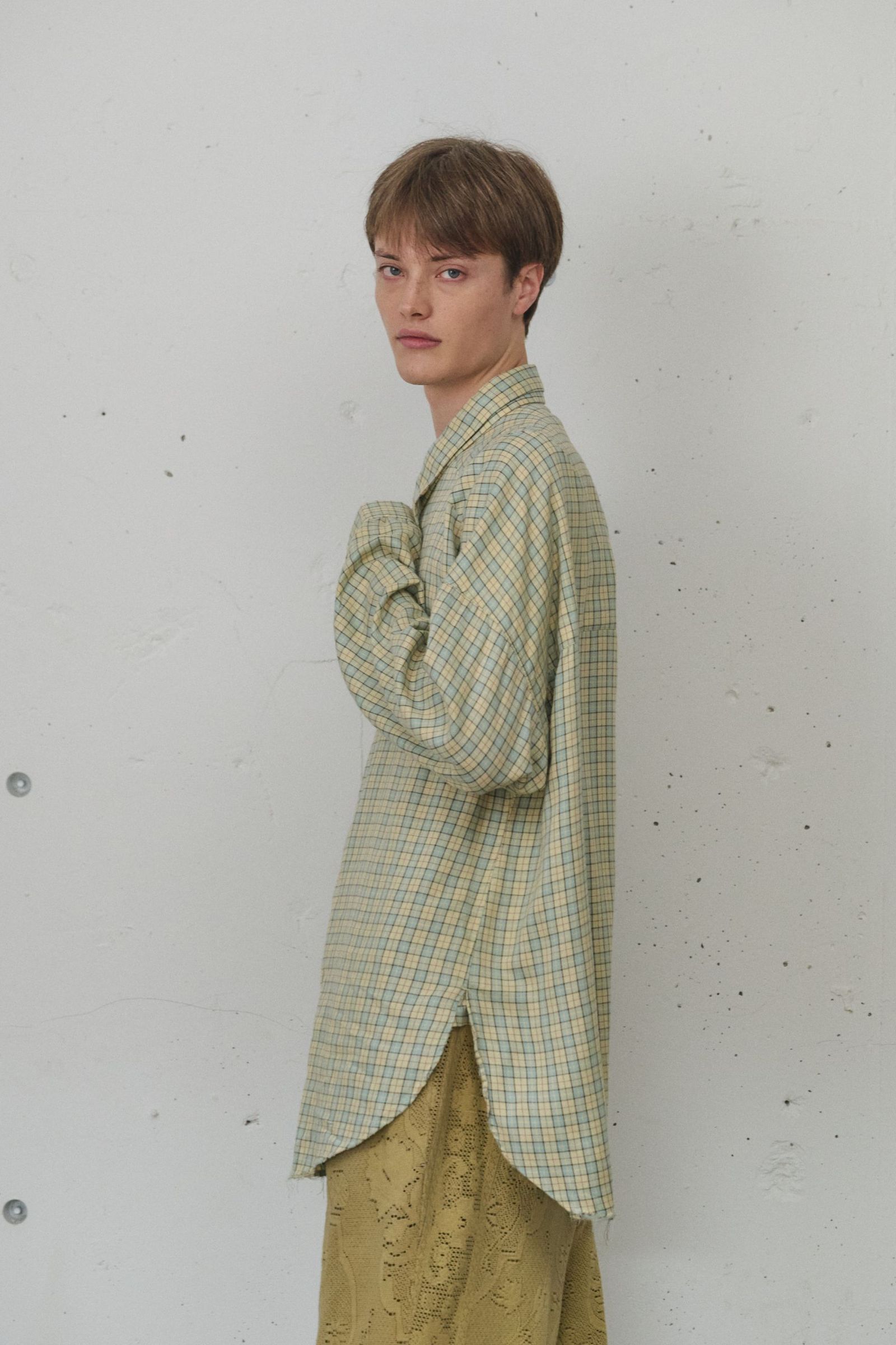 [ラスト1点] BOW-TIE CHECK SHIRT | CREAM | シャツ