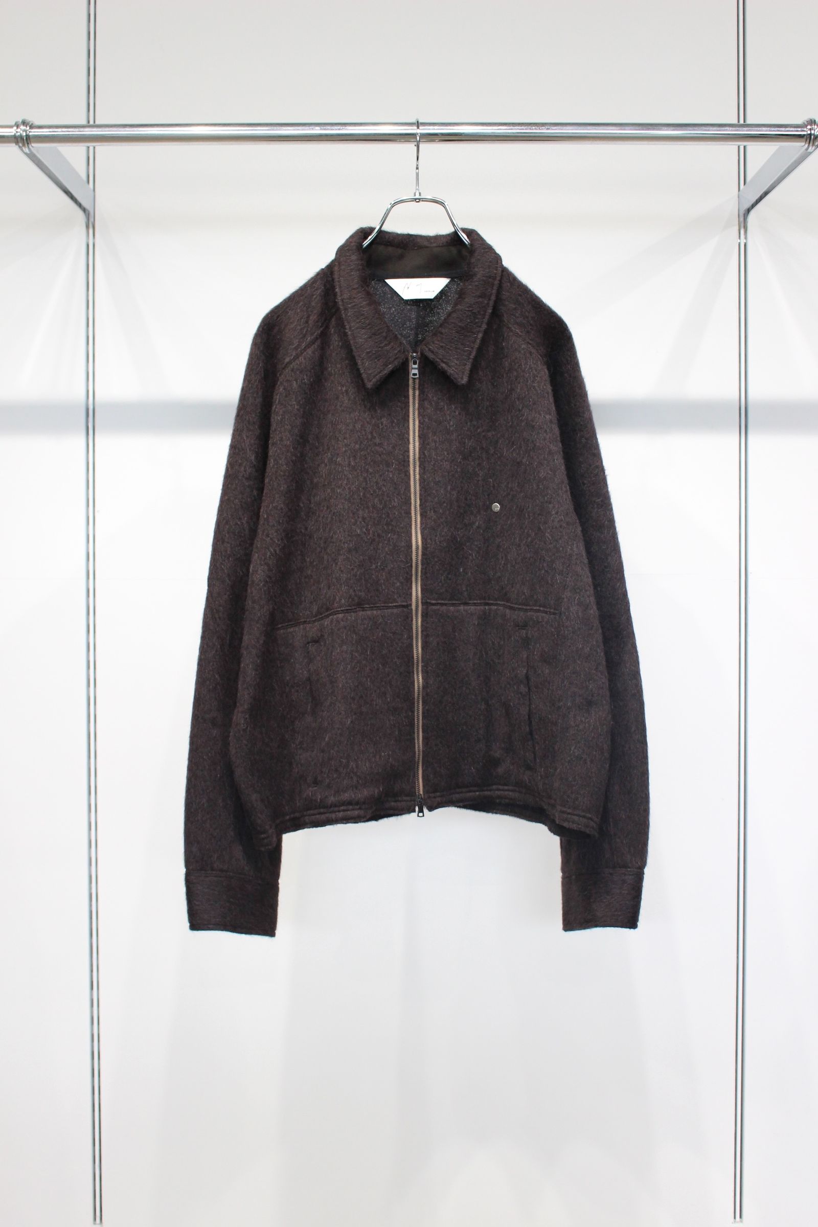 SHAGGY ZIP UP SHIRT | BROWN | ジップアップシャツ