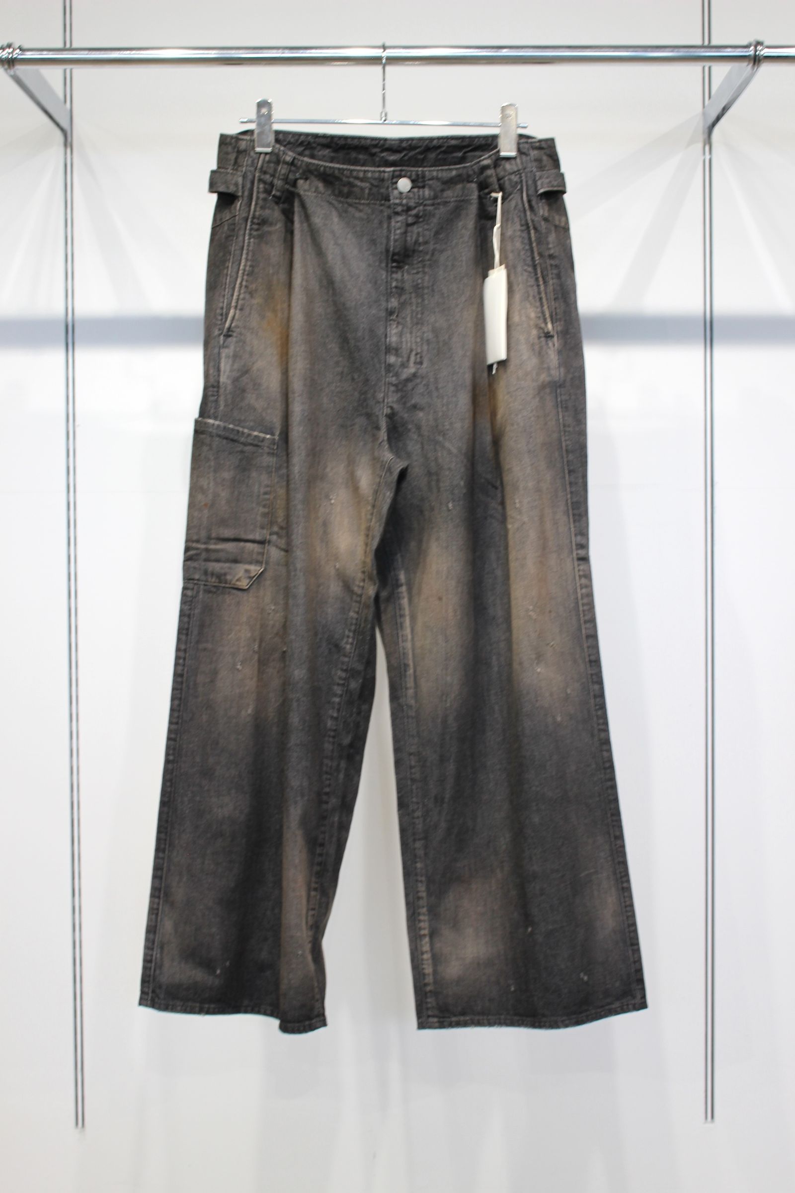 [ラスト1点] DENIM PAINTER PANTS | BLACK | ペインターパンツ