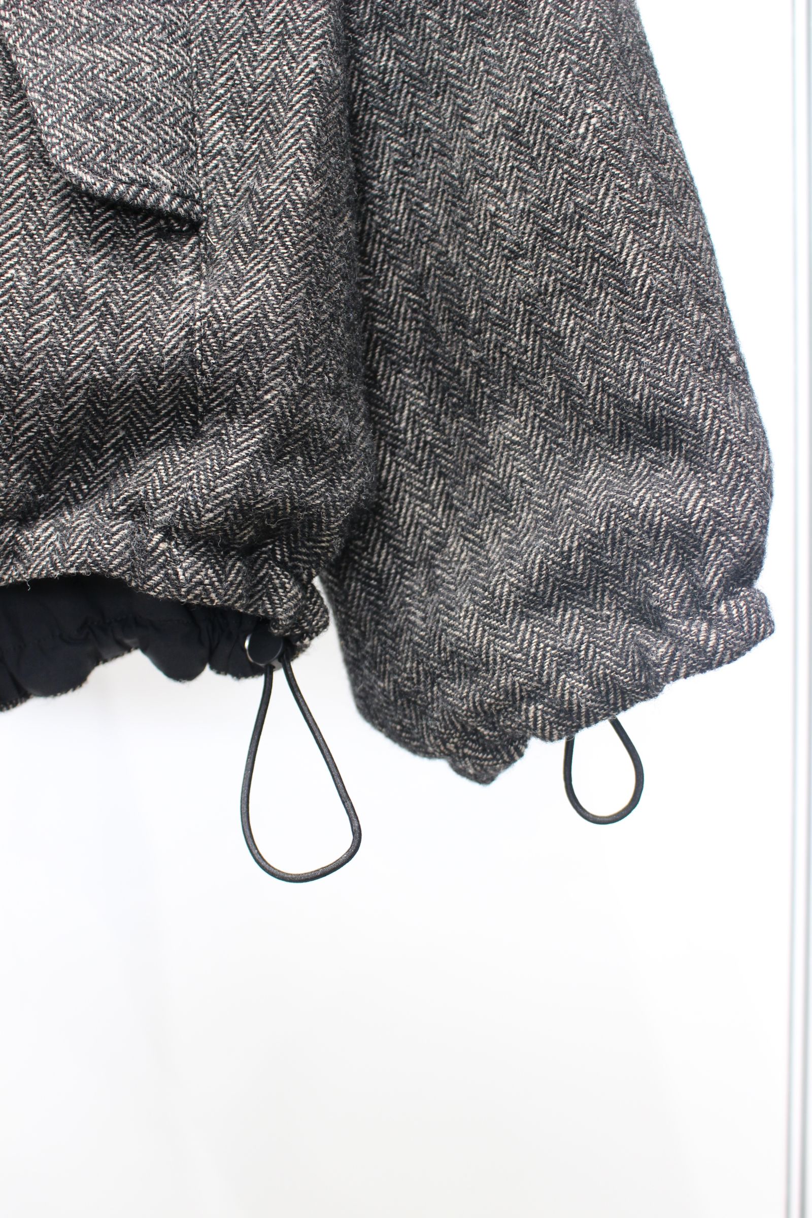 WOOL LINEN HERRINGBONE Blouson | BLACK | アウター