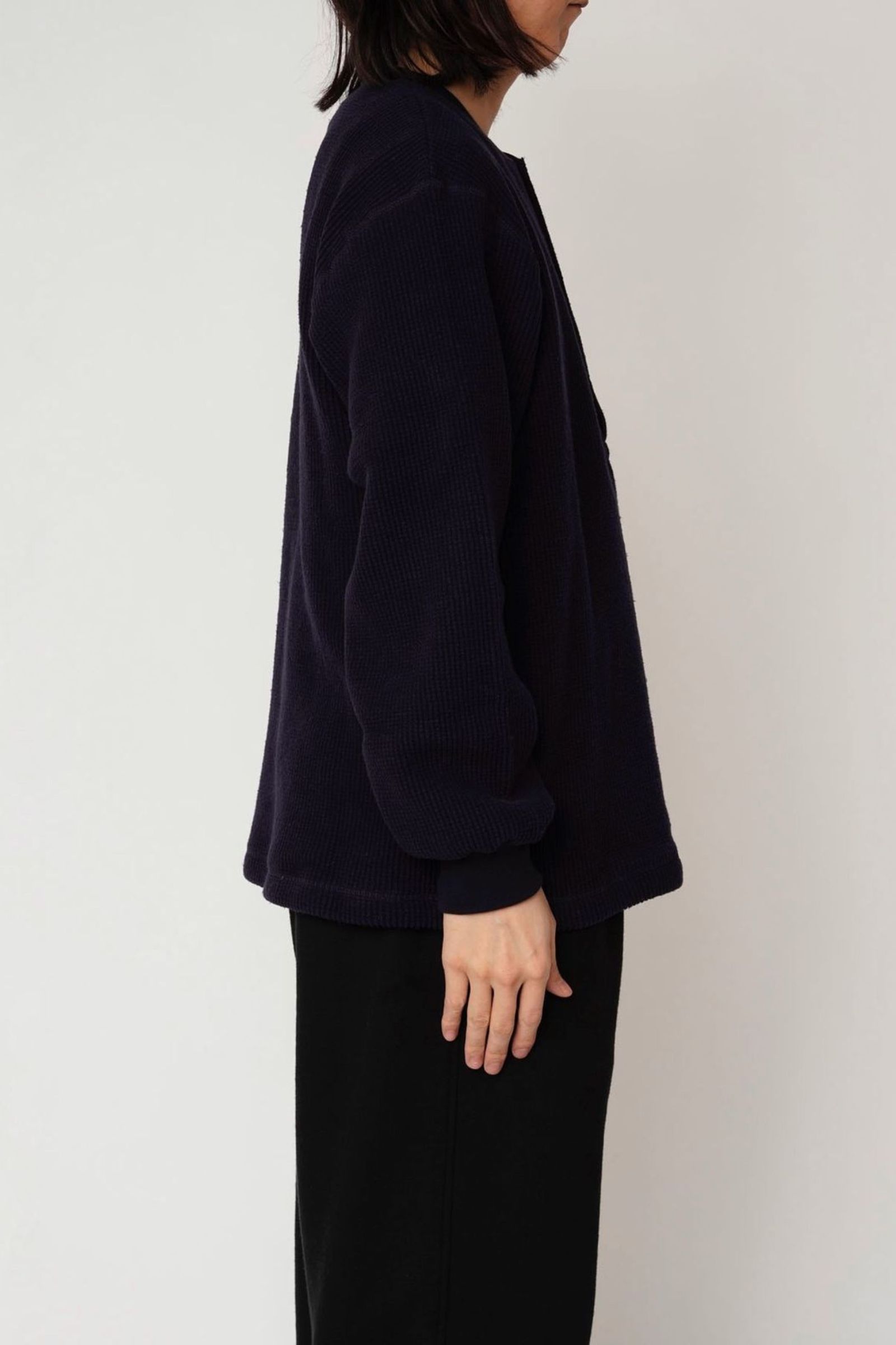 HENRY NECK L/S T-SHIRTS | NAVY | カットソー