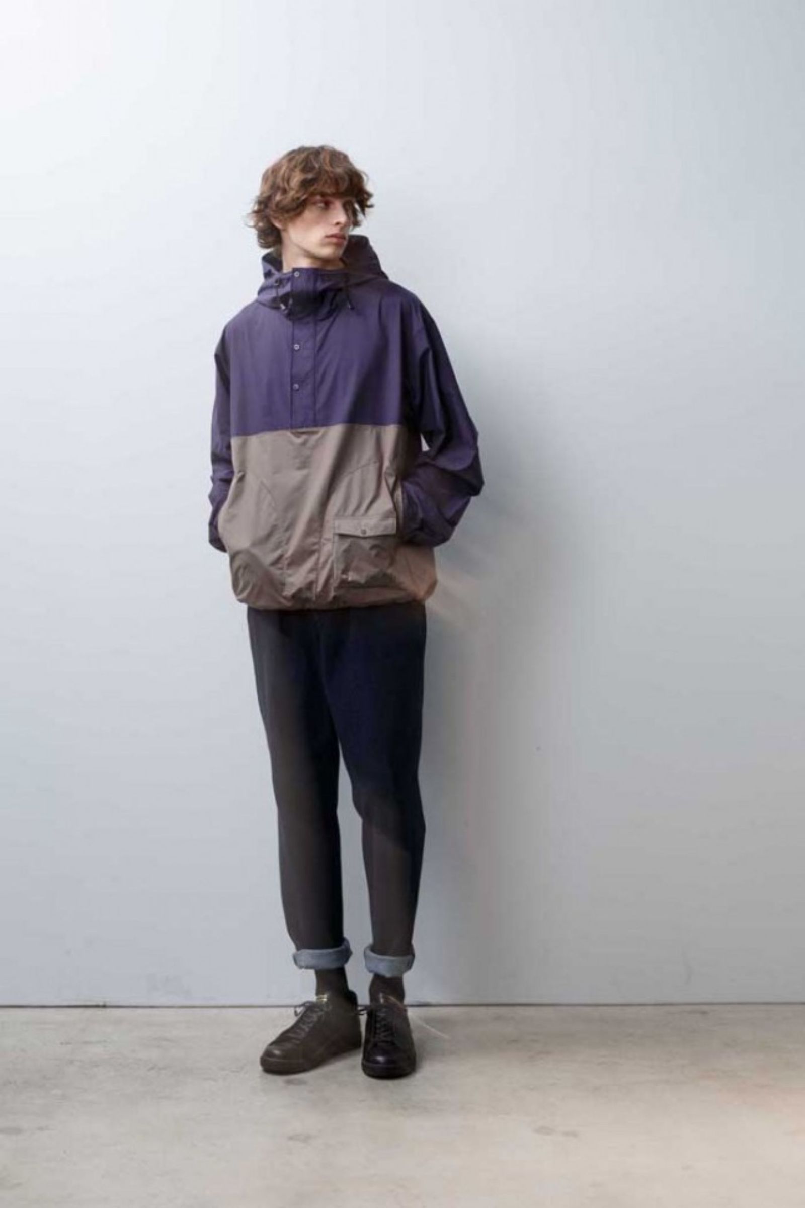 INDIGO 1TUCK EZ TAPERED SLACKS “ONE WASHED”/ニットデニムパンツ