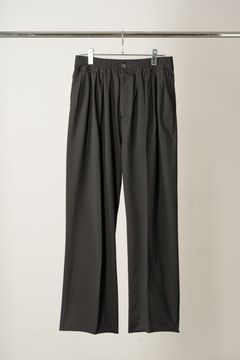 [ラスト1点] CUT GATHER EASY PANTS | BLACK | スラックス