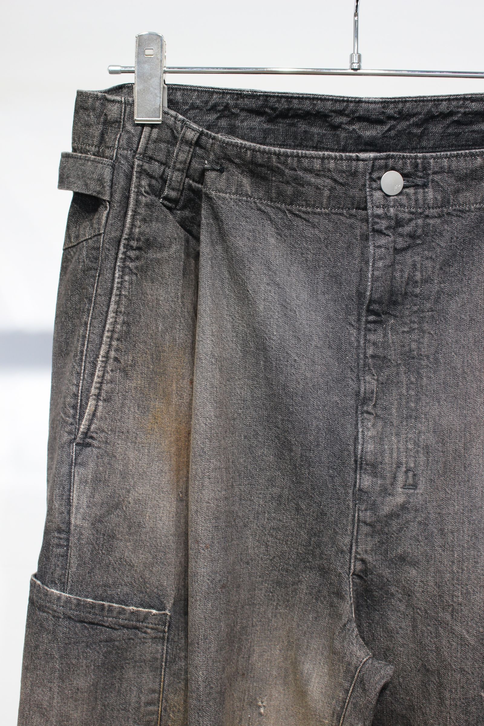 [ラスト1点] DENIM PAINTER PANTS | BLACK | ペインターパンツ