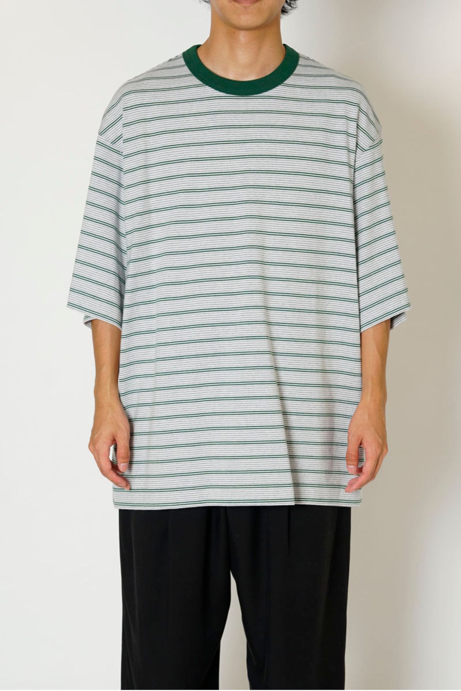 PMULTI BORDER S/S T-SHIRT/GREEN
