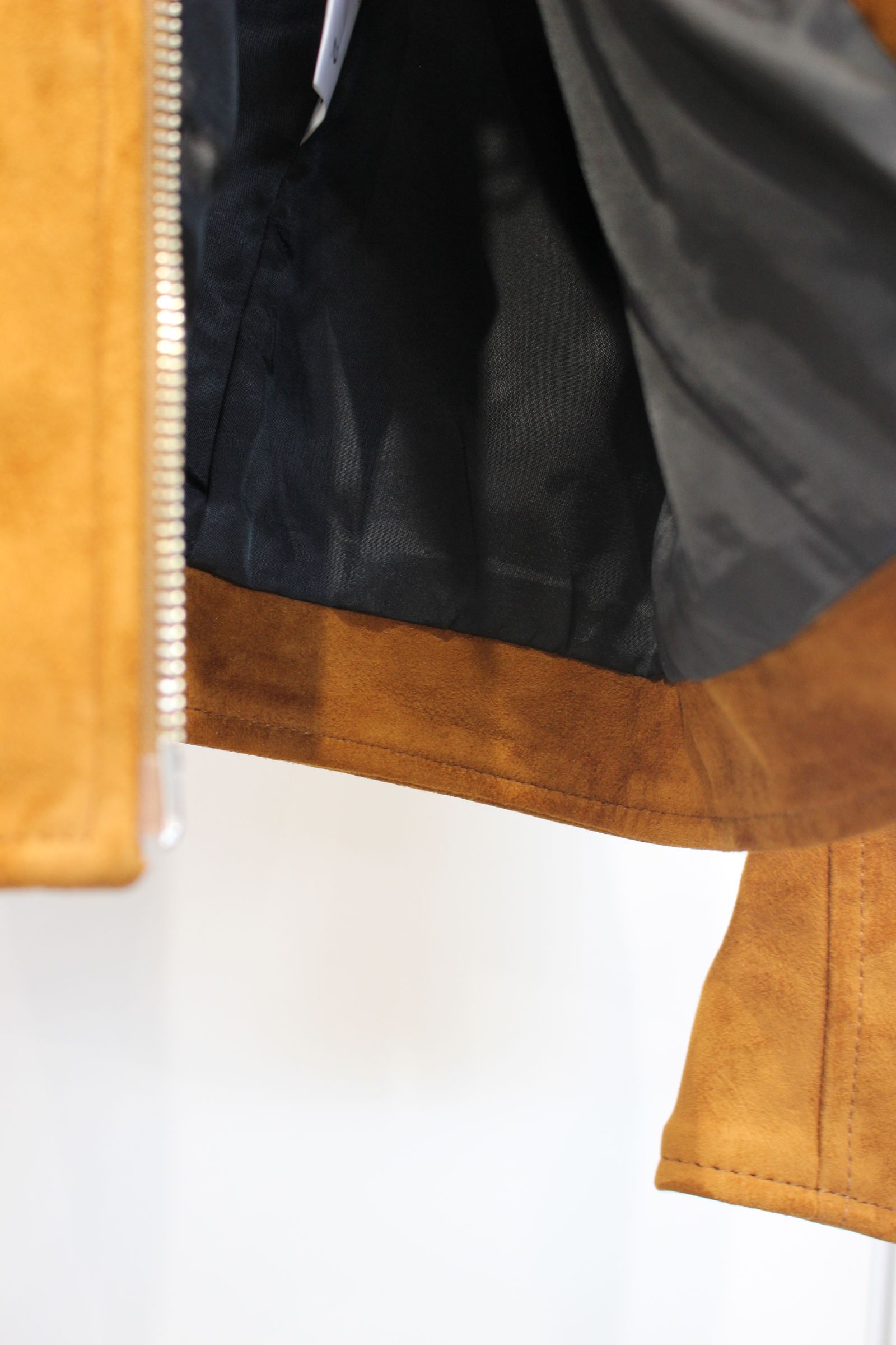 NUBUCK DRAPING LEATHER JACKET | BROWN | レザージャケット
