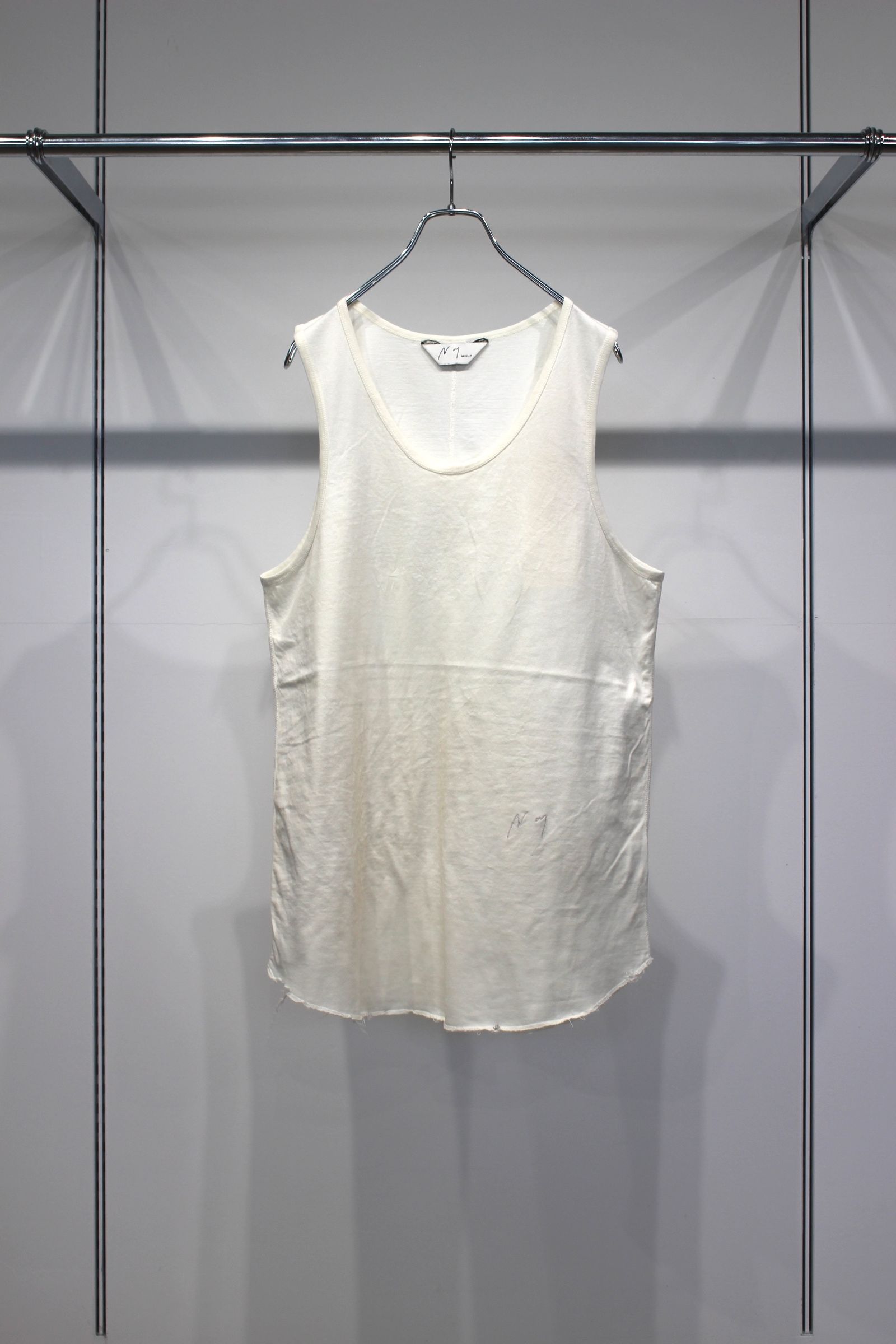 [ラスト1点] UNEVENNESS TANK TOP | G.WHITE | タンクトップ