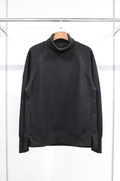 WAFFLE KNIT TURTLENECK P/O/D.NAVY