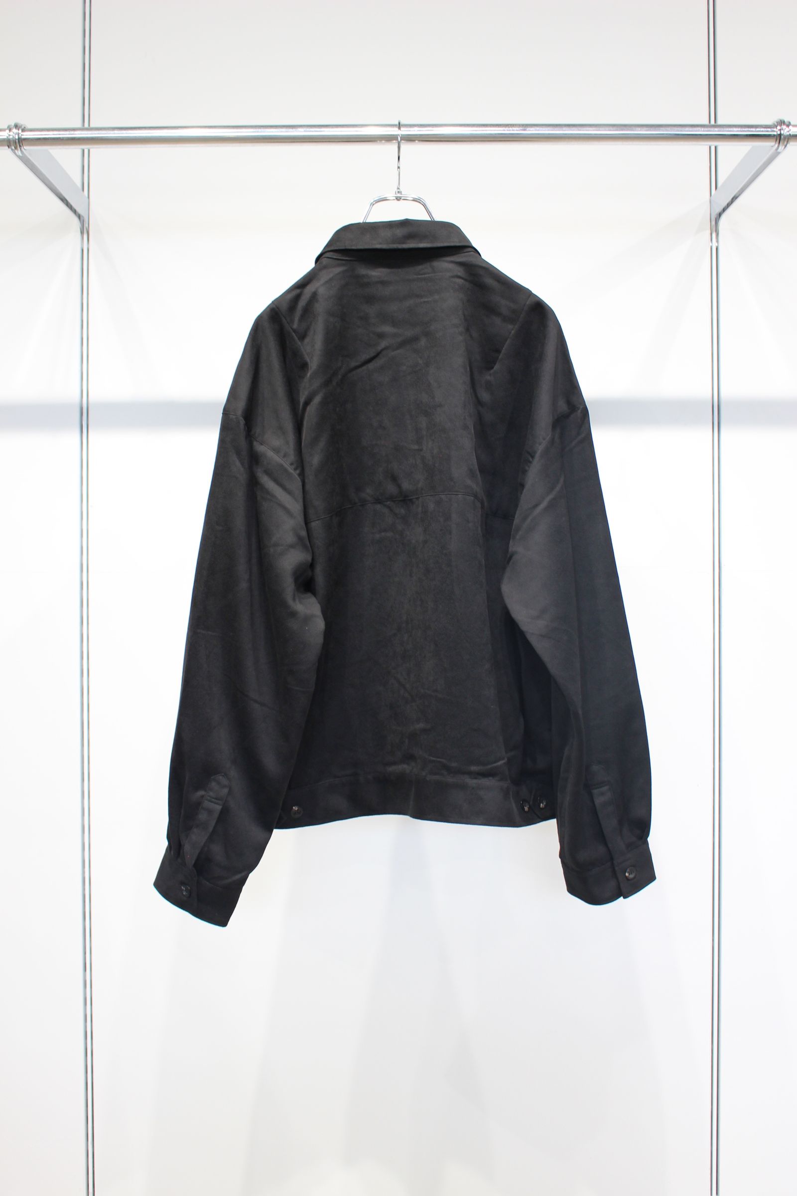 VEGAN SUEDE WORK SHIRT BLOUSON | BLACK | ライトアウター