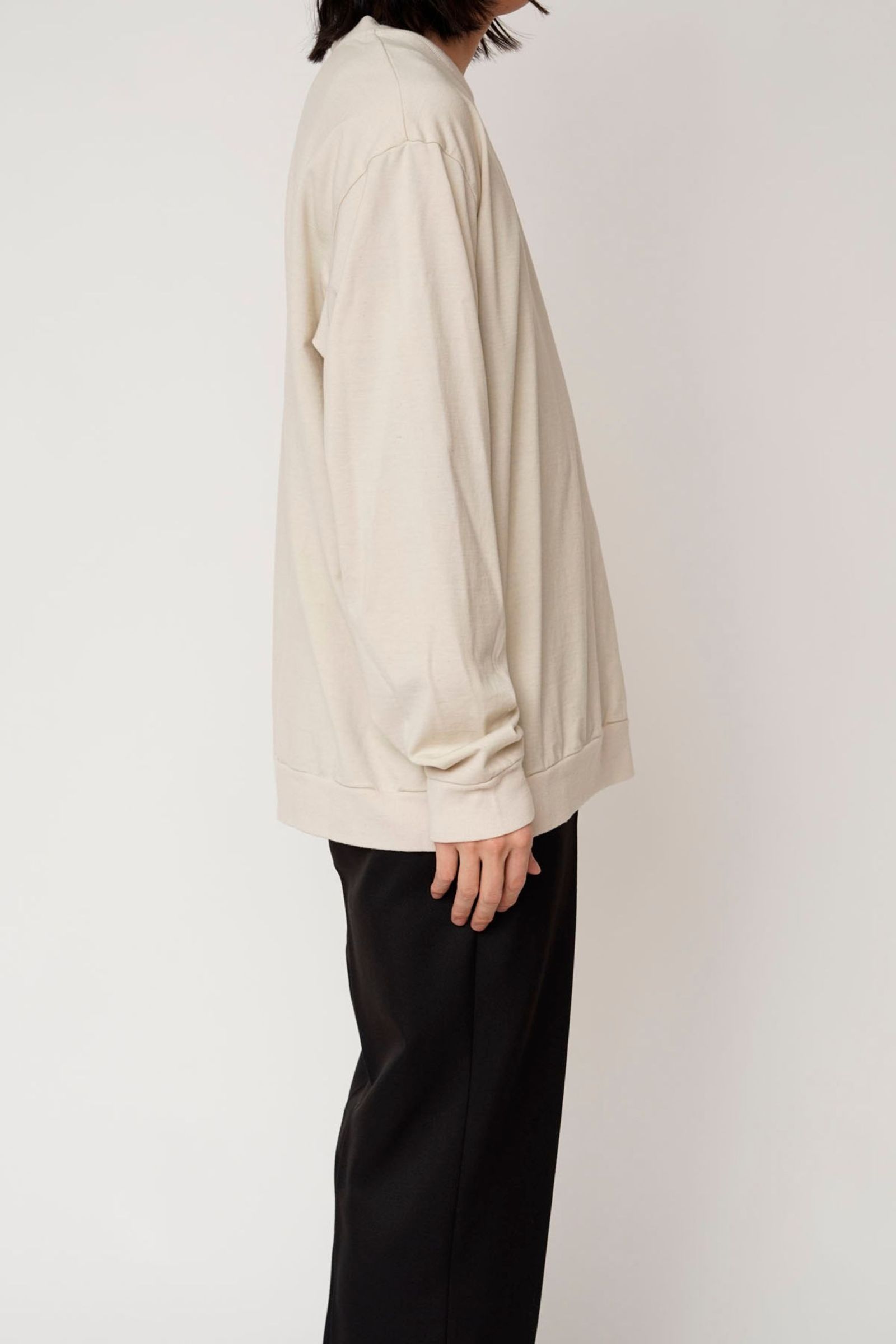 [ラスト1点] WOOL CREW NECK SWEAT SHIRT | IVORY | カットソー