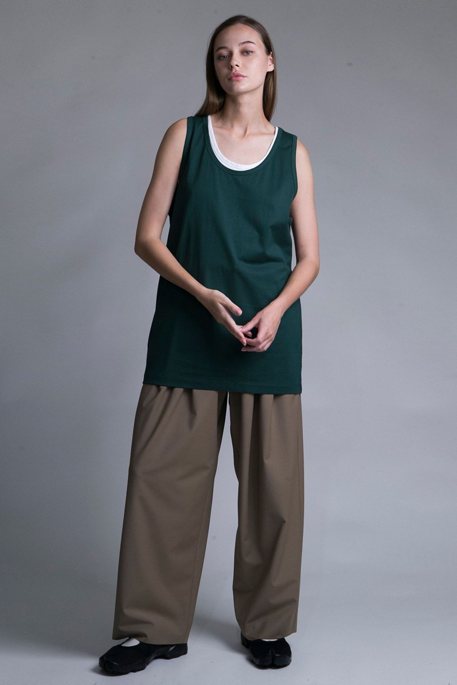 MERCERIZATION JERSEY STANDARD TANK TOP | GREEN | タンクトップ