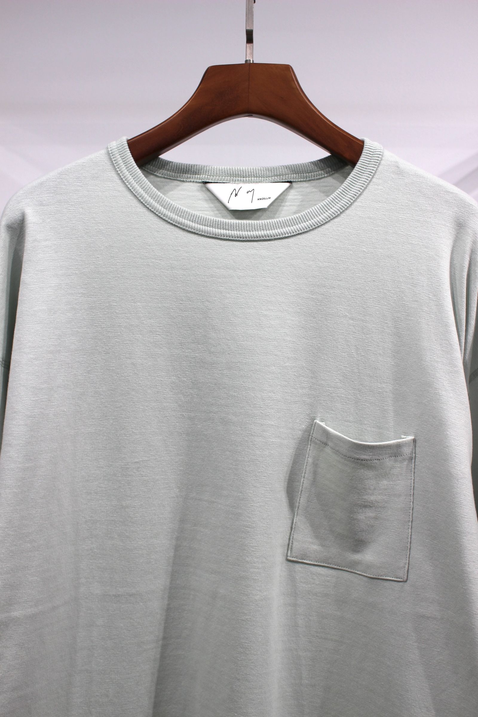 ANCELLM - C/R CREW NECK LS T-SHIRT/MINT | NapsNote