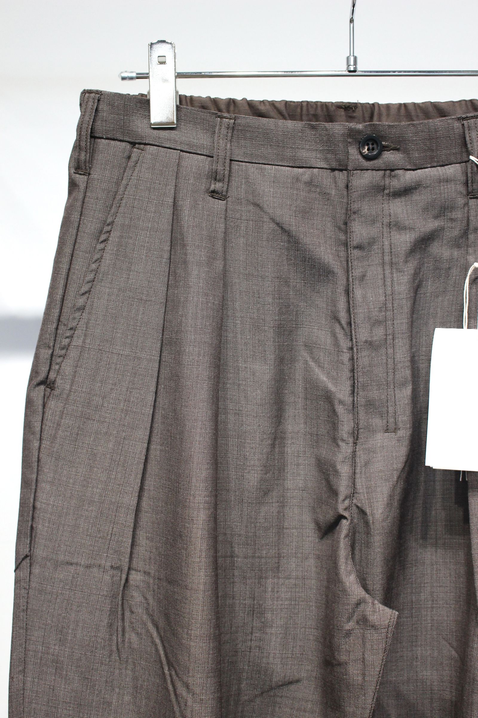 LAYERED TAILORED JACKET | HAKEME WIDE SLACKS | BROWN | セットアップ