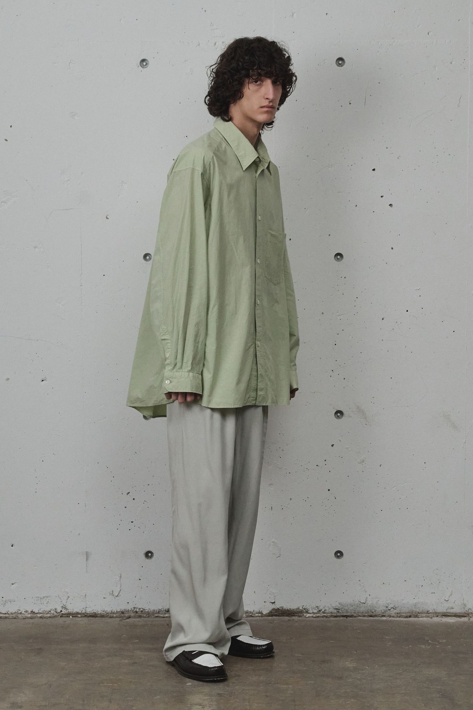 [ラスト1点] SHRINK OVER SHIRT | GRAYMINT | シャツ