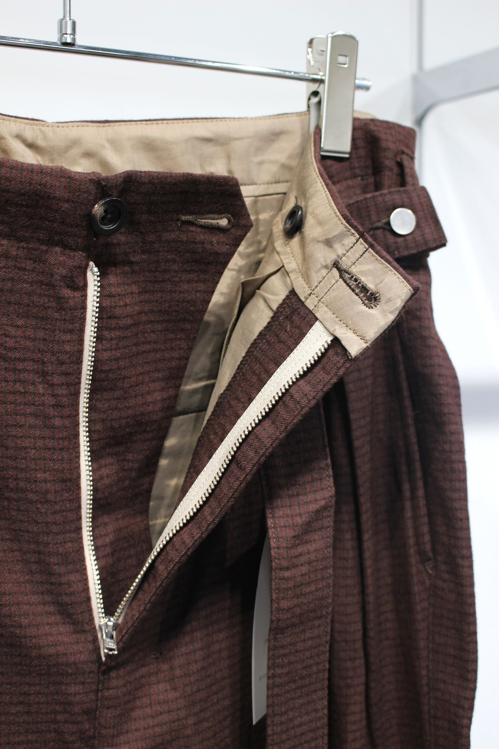 DOUBLE TAILORED JACKET | WOOL BELTED WIDE SLACKS | GRAPH CHECK | セットアップ
