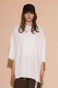 WAFFLE OVERSIZED T-SHIRT | WHITE | カットソー