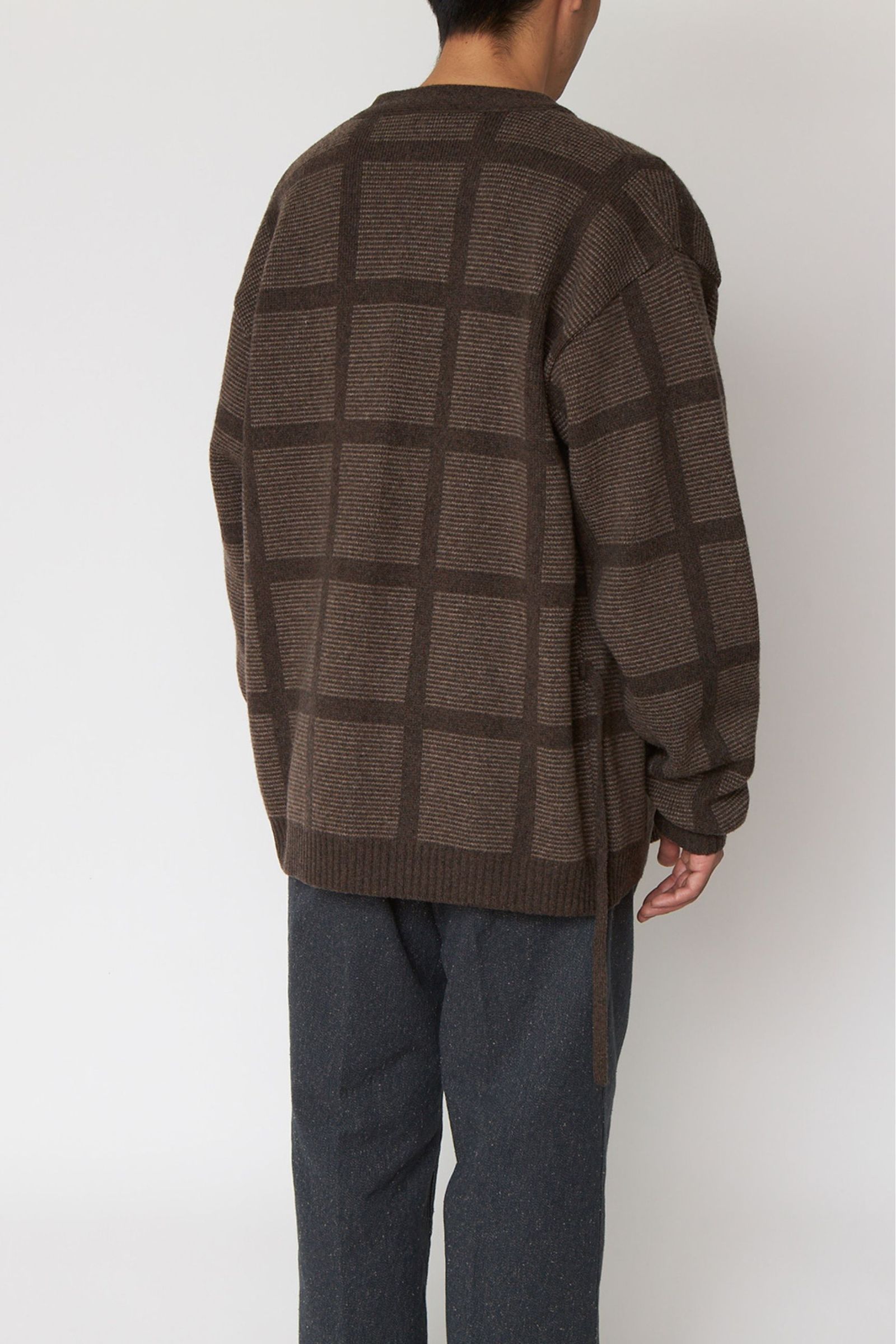 ジャケット・アウター PSEUDOS SAMUE GRID CARDIGAN SWEATER WAC PSEUDOS - SAMUE GRID CARDIGAN SWEATER WAC/ジャガード