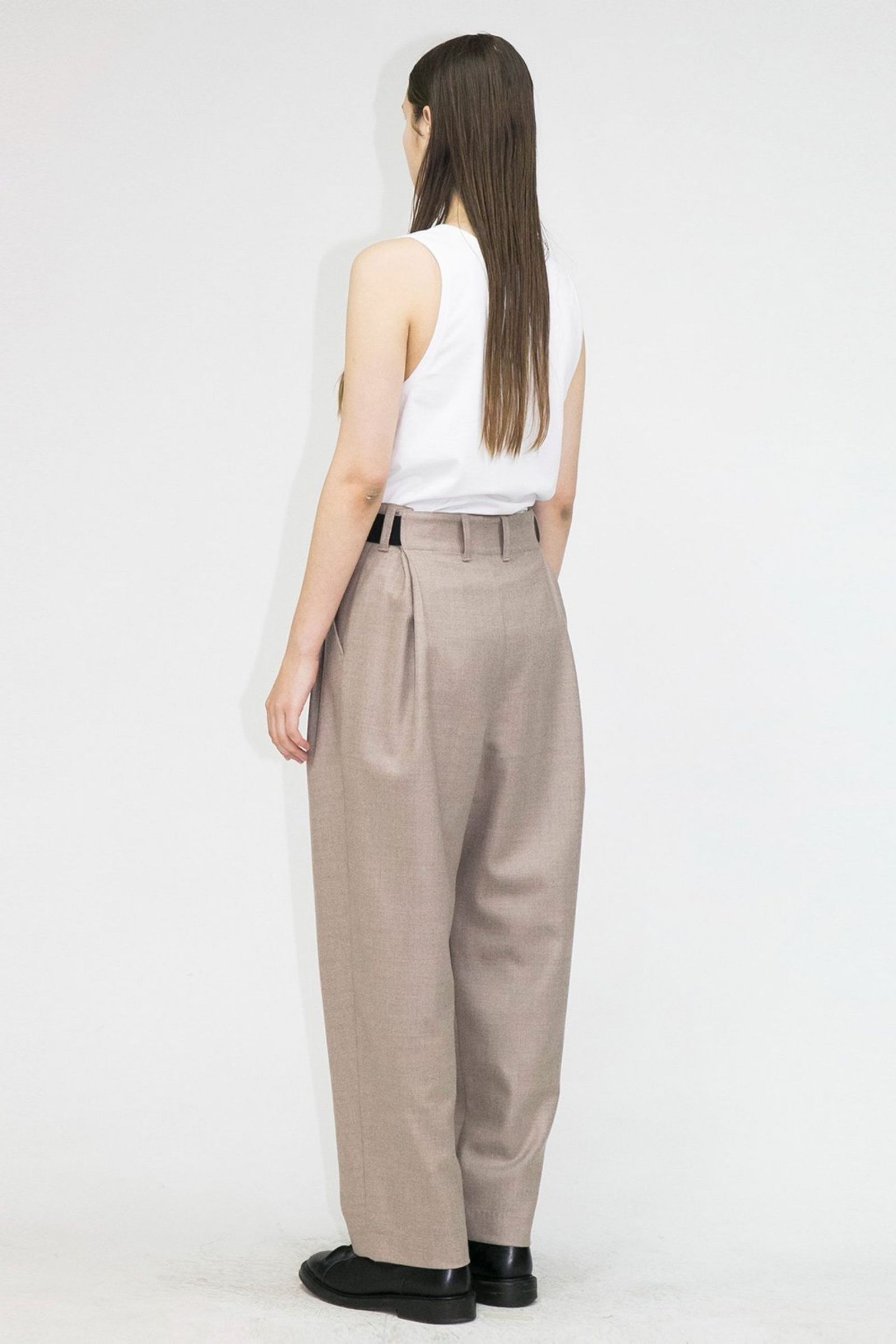 AUSTRALIA FLANNEL TUCK PANTS/タックテーパードパンツ