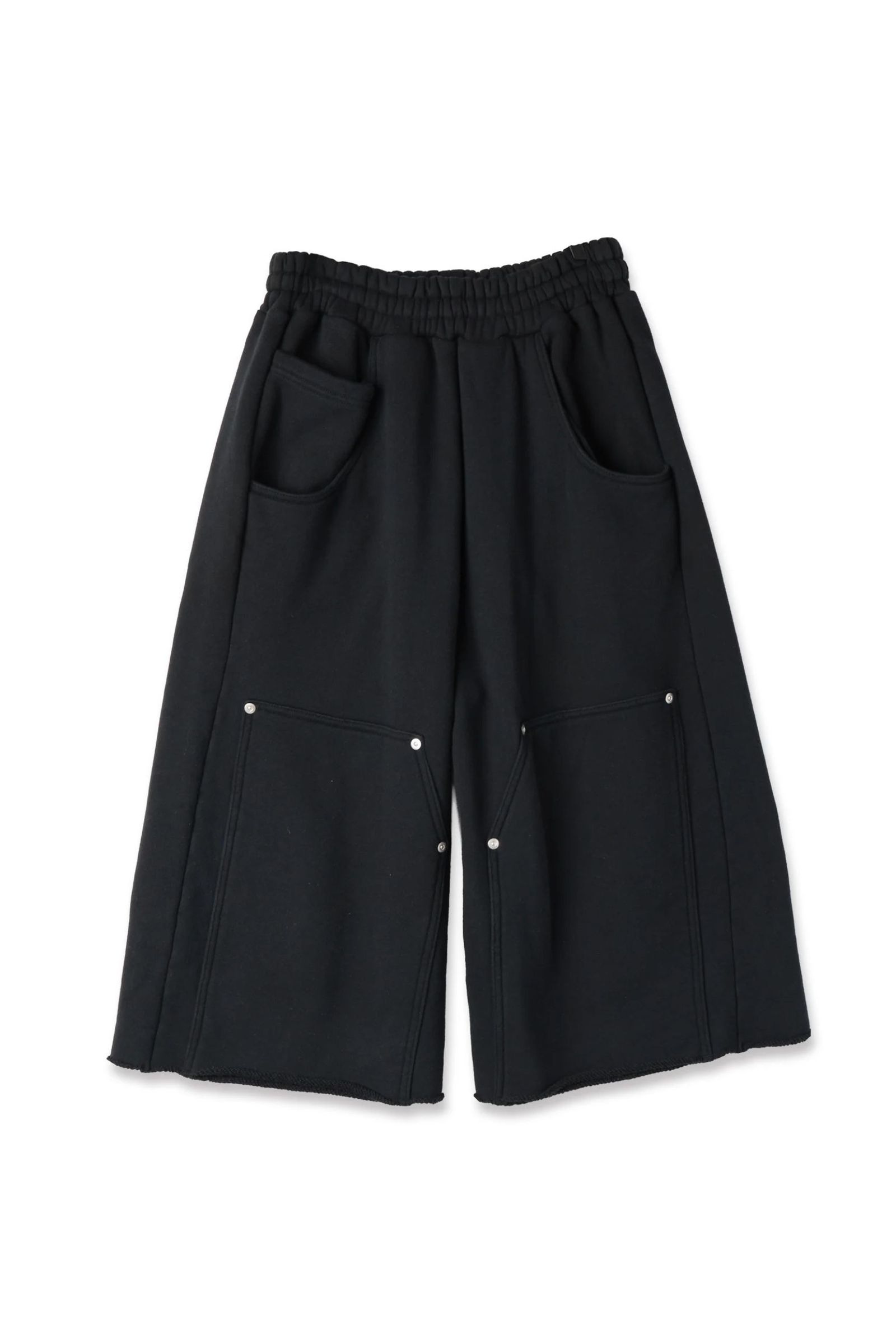 3/4 DOUBLE KNEE SWEAT PANTS | BLACK | ショートパンツ