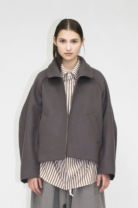 PECOLAMB DOUBLE BEAVER WOOL HI-NECK ZIP BLOUSON/ハイネックジップブルゾン