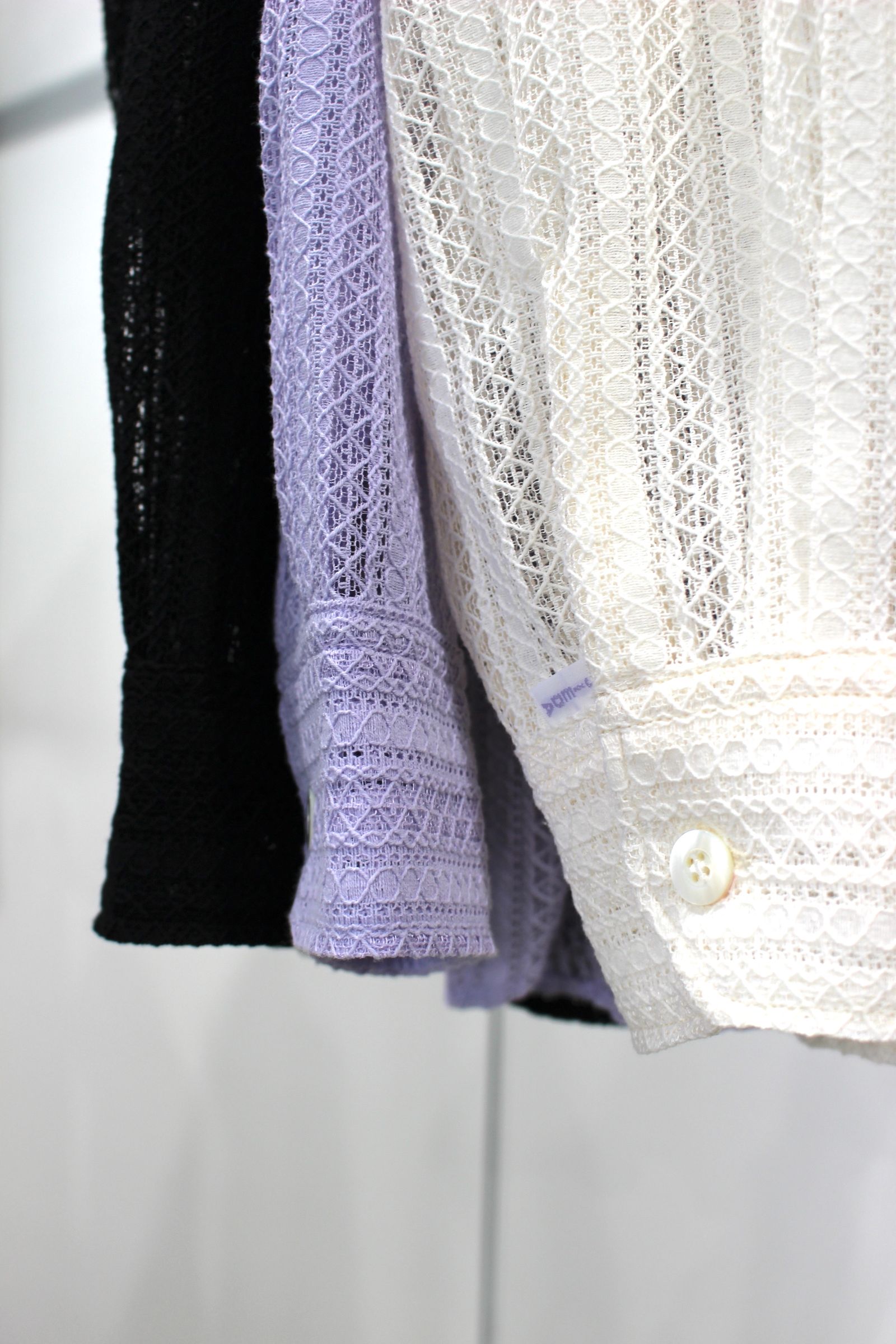 LACE SHIRT/シャツ/ブラック