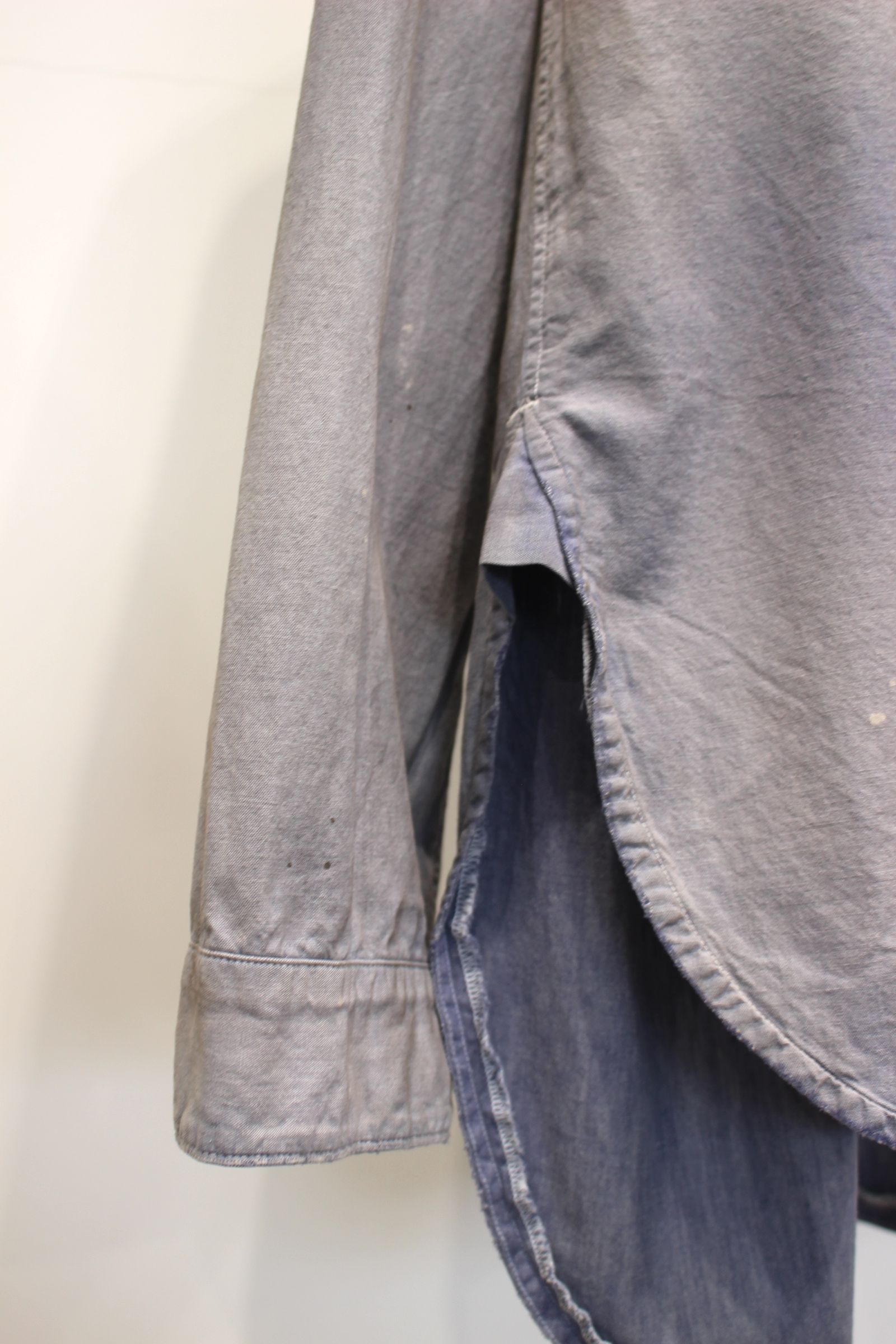 AGING CHAMBRAY LONG SHIRT | DUSKY PURPLE | シャンブレーシャツ