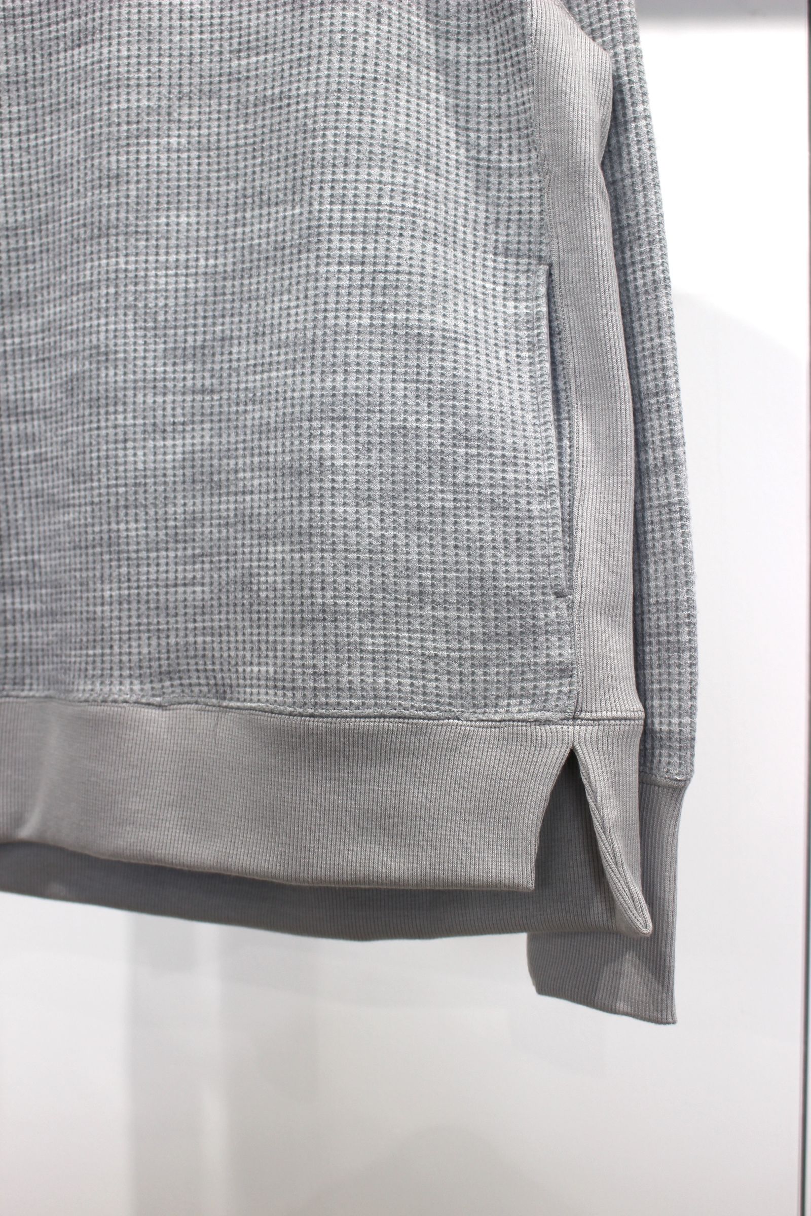 WAFFLE KNIT TURTLENECK P/O/LT.GRAY