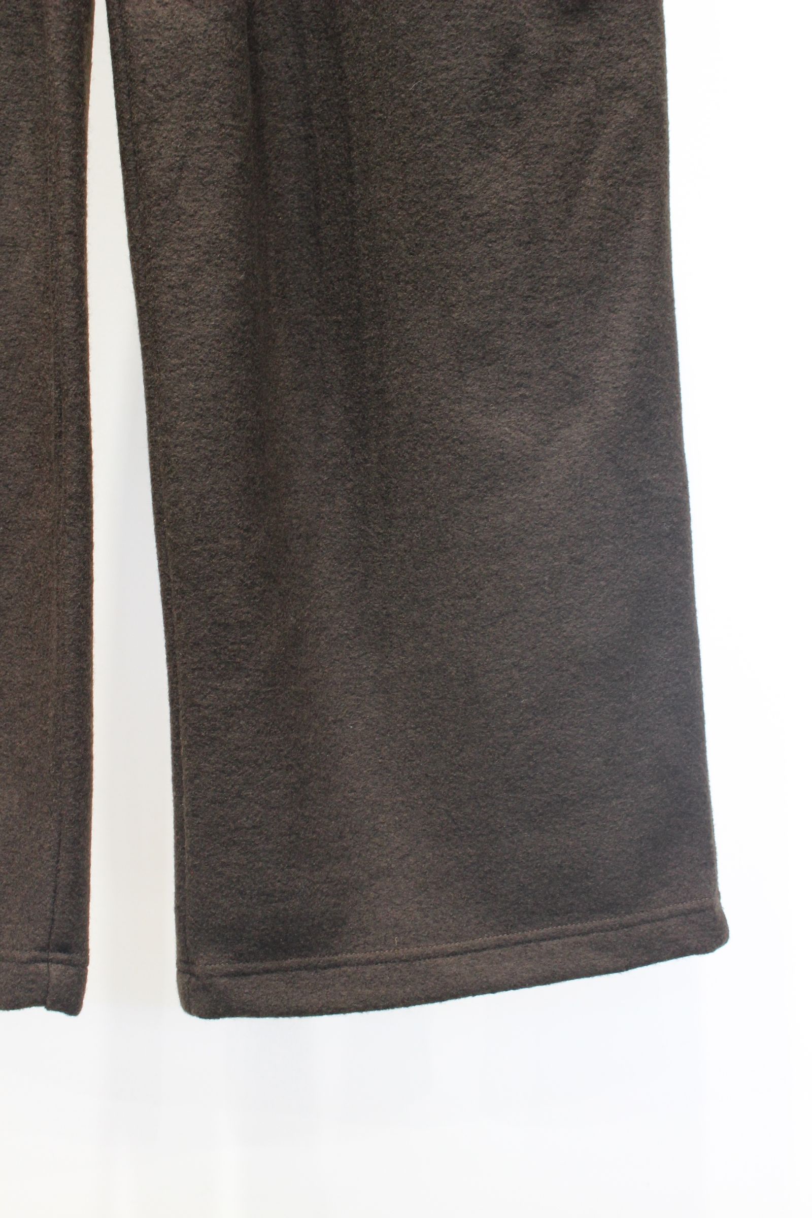 WOOL CUT WIDE TUCK SLACKS | D.BROWN | スラックス