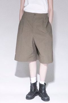 Nylon Ripstop Taffeta Wide Short Pants/KHAKI