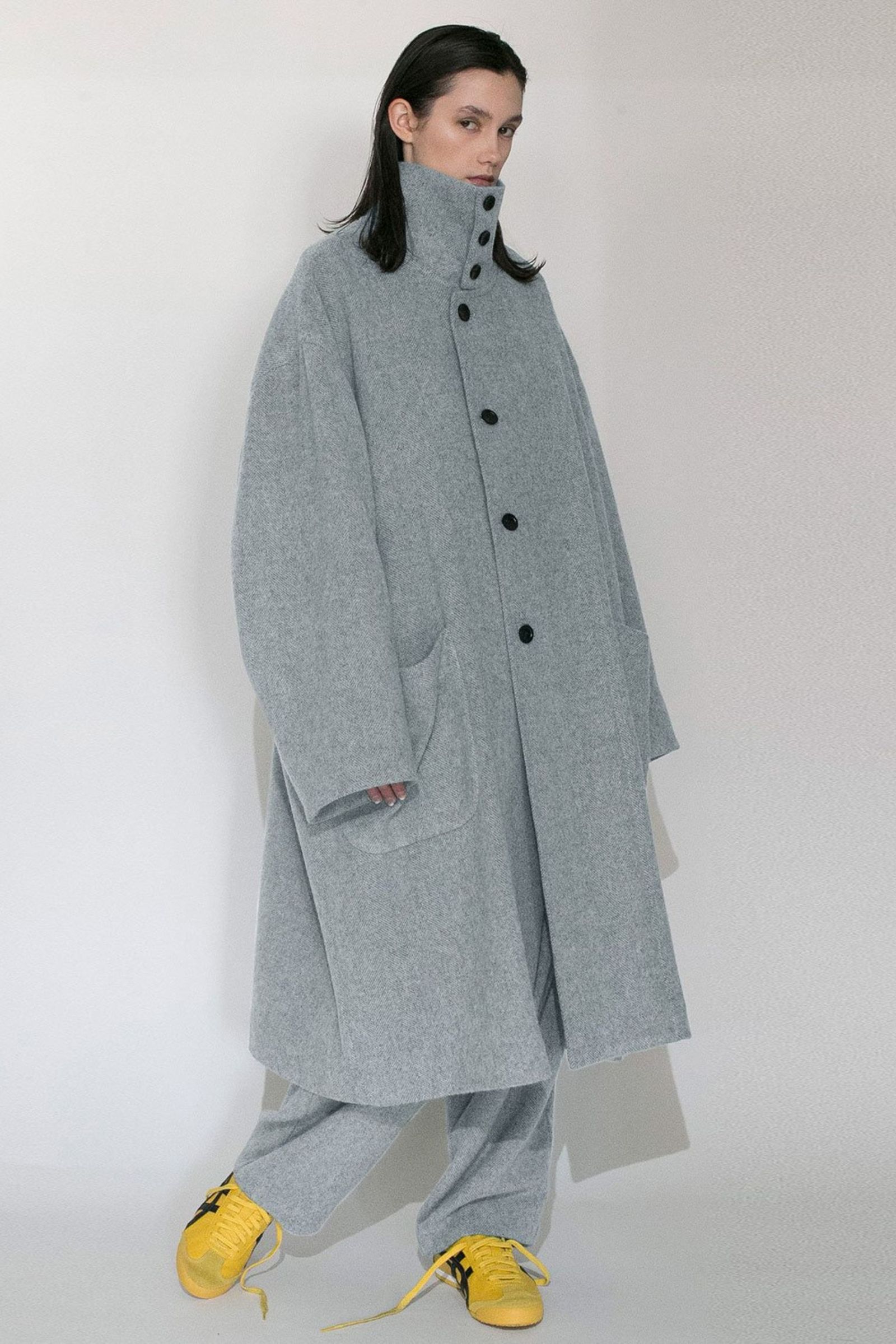 RECYCLE HERRINGBONE BLANKET Long Coat/ロングコート