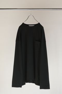 C/R OVER CREWNECK LS T-SHIRT | BLACK | カットソー