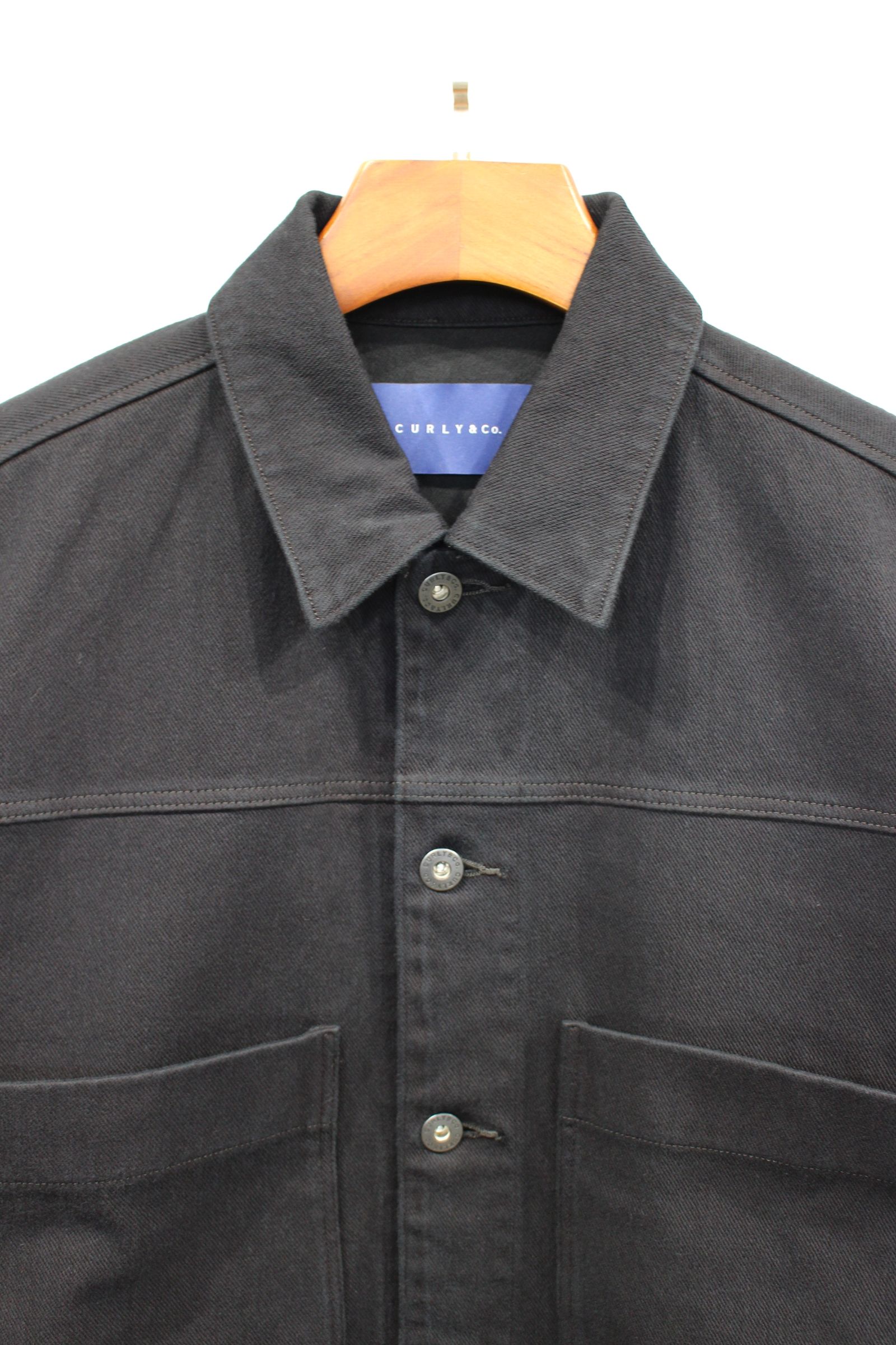 DENIM TRUCKER JACKET -overdyed-/BLACK