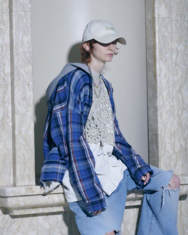 DAMAGE ONE TUCK WIDE STRAIGHT DENIM/ストレートパンツ（デニム）/インディゴ