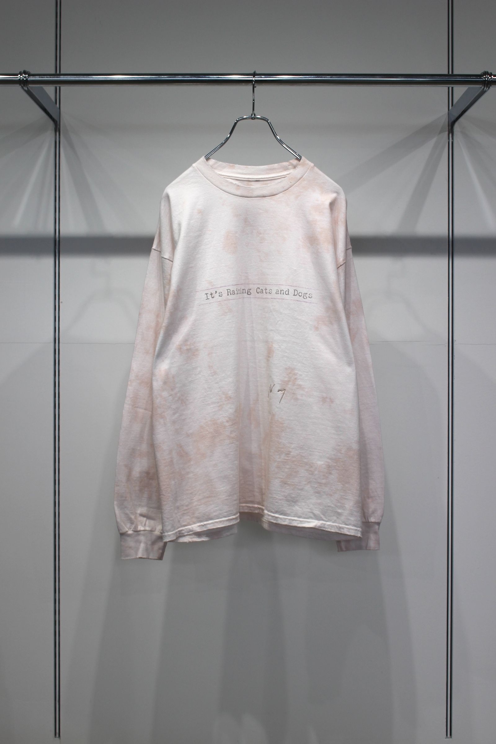 UNEVENNESS CATS AND DOGS LS | PINK | カットソー