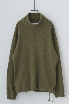 ALBERT MOC SWEATER | OLIVE | ワッフルカットソー
