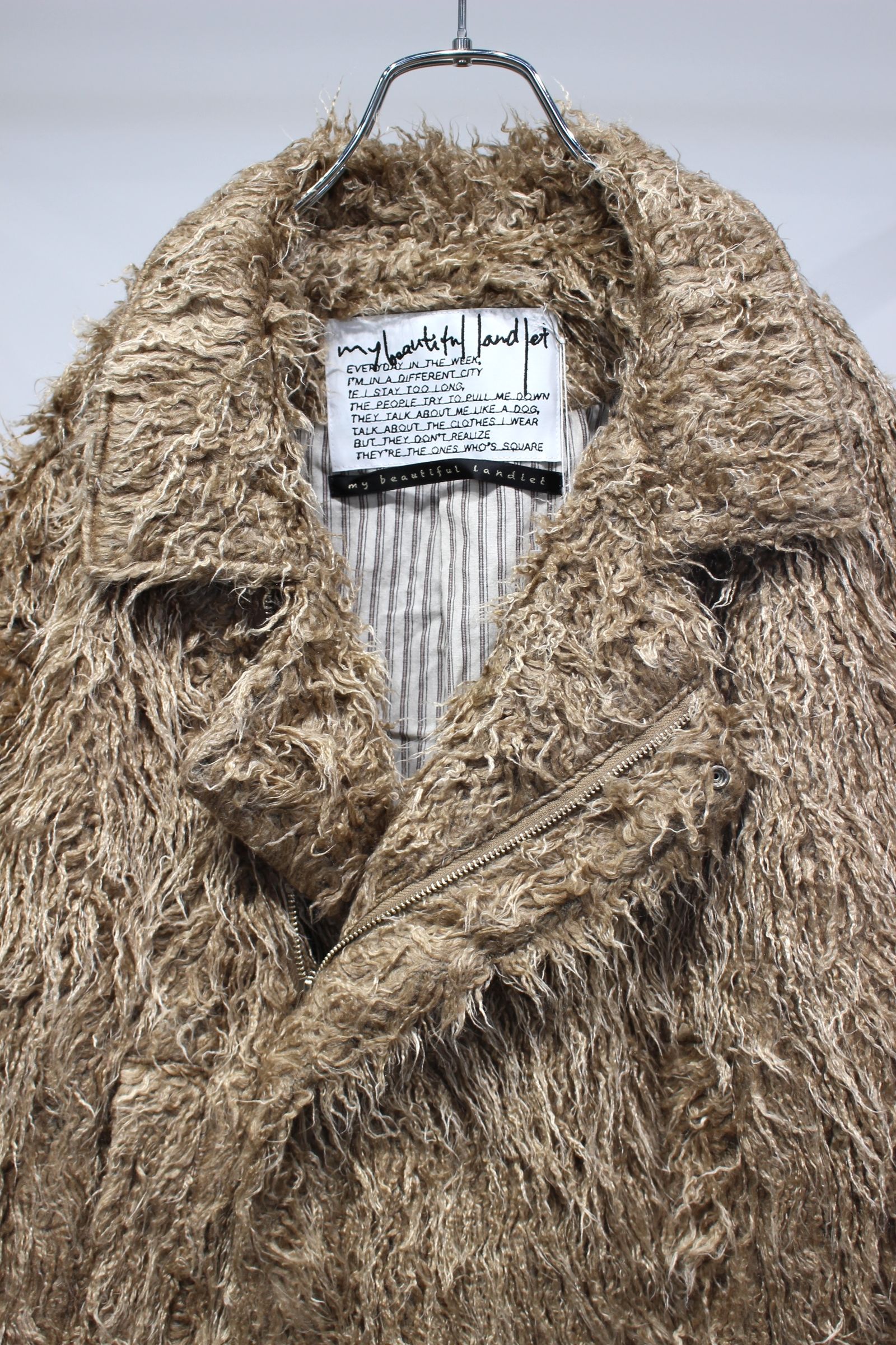 SHAGGY RIDERS JACKET | BEIGE | ライダースジャケット