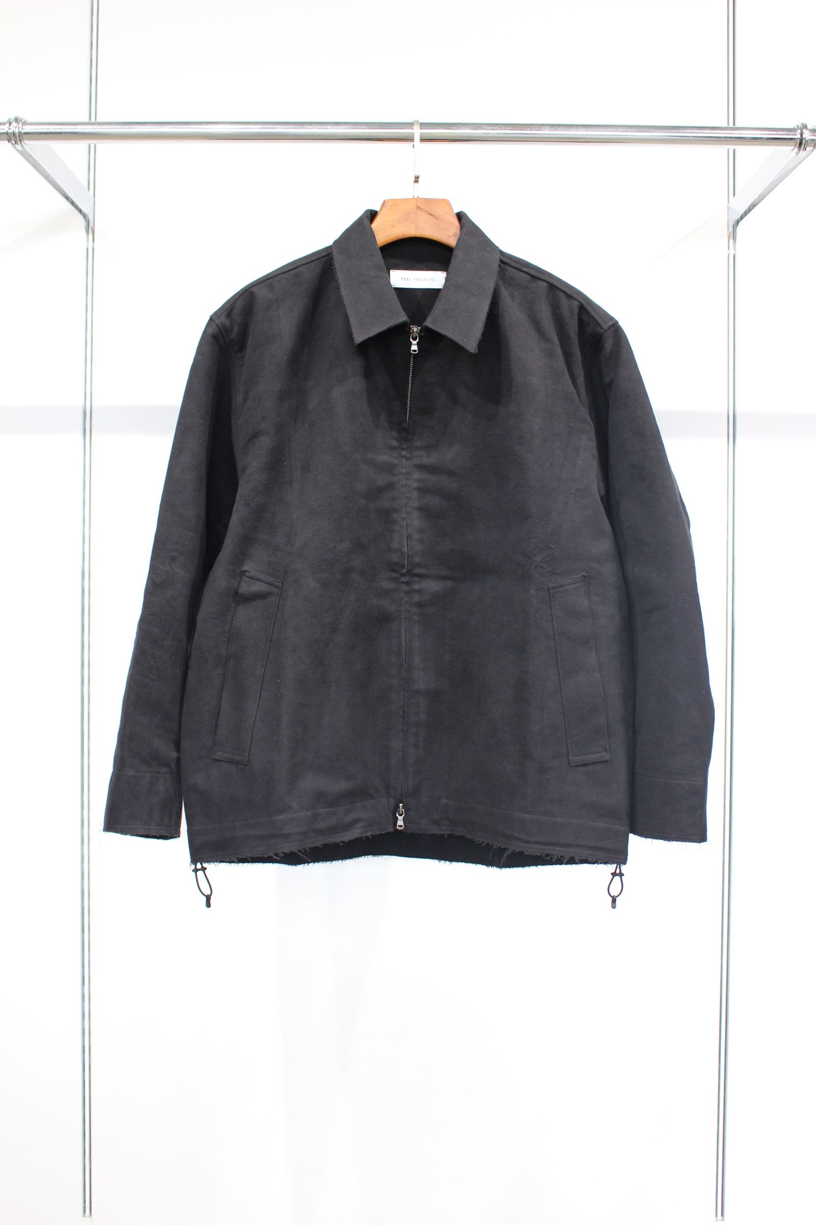 [ラスト1点] JENS SHORT BLOUSON | BLACK | コットンスウェードジャケット
