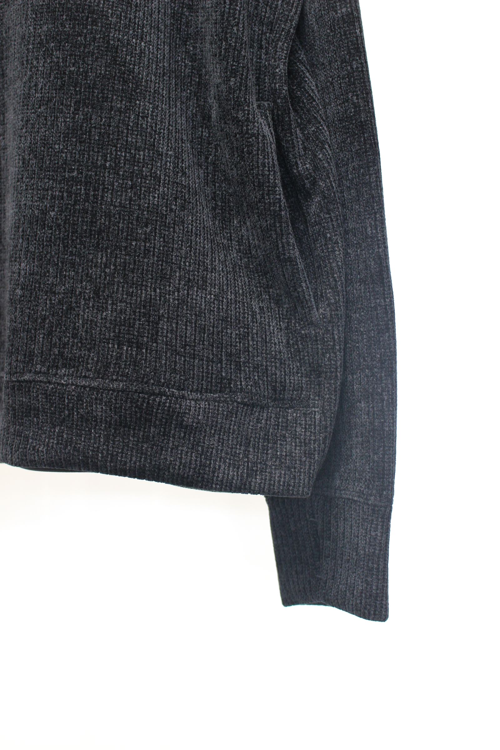 MOLLE YARN STRIPE KNIT P/O CREW-NECK | BLACK | カットソー
