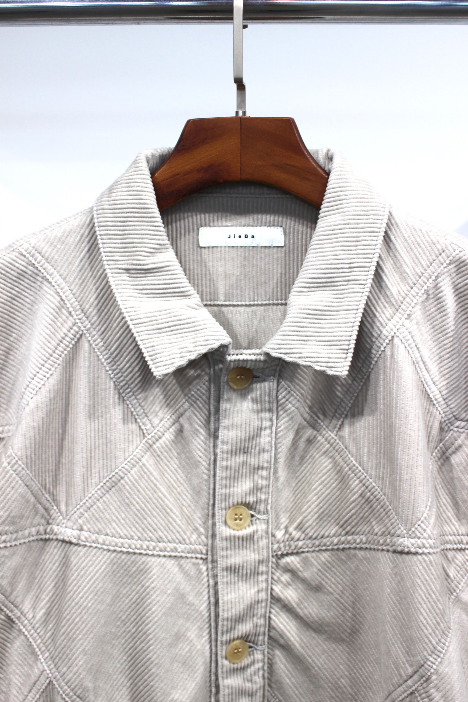 PANEL CORDUROY JACKET/OFF WHITE