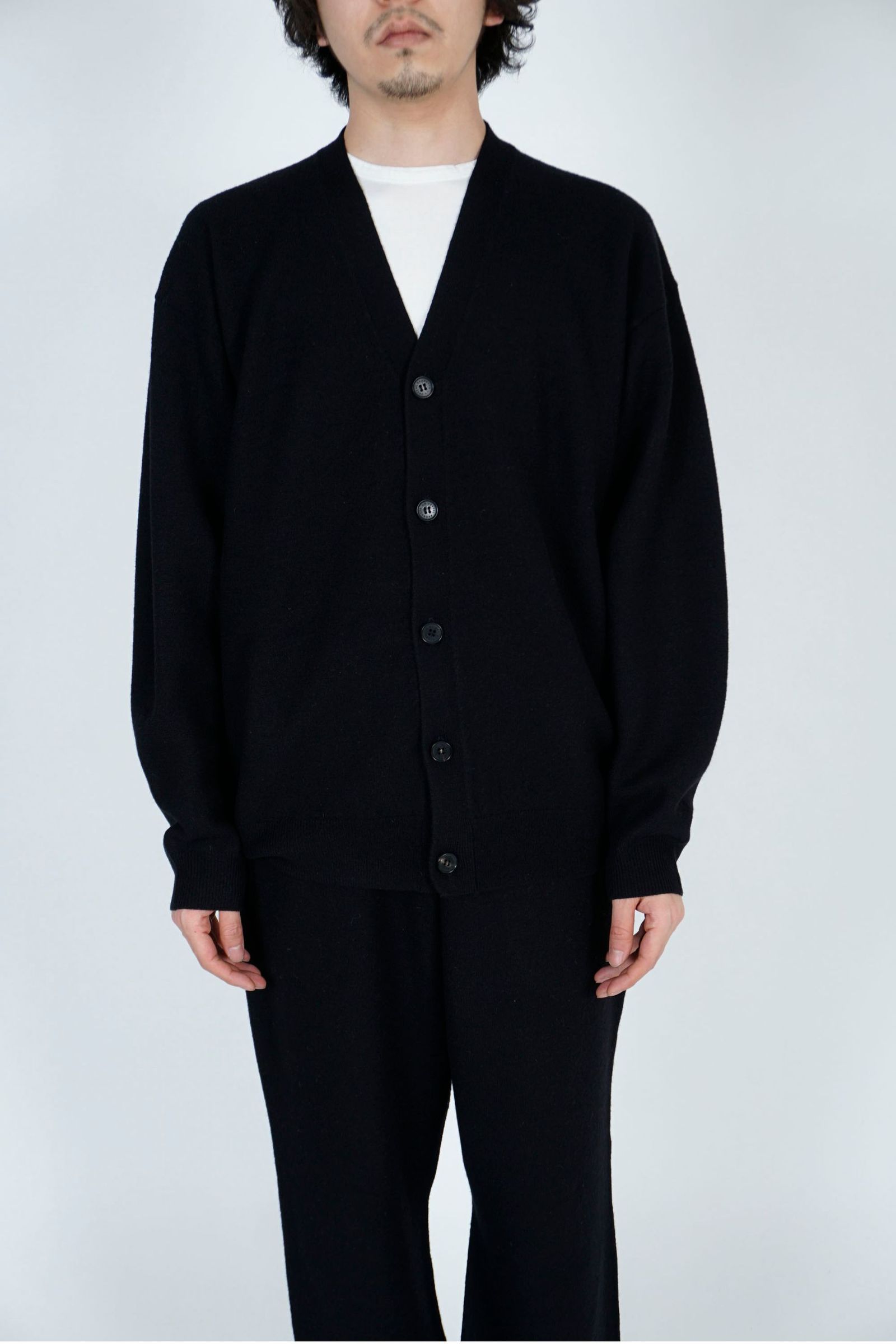 FELTED MERINO WOOL KNIT CARDIGAN/カーディガン