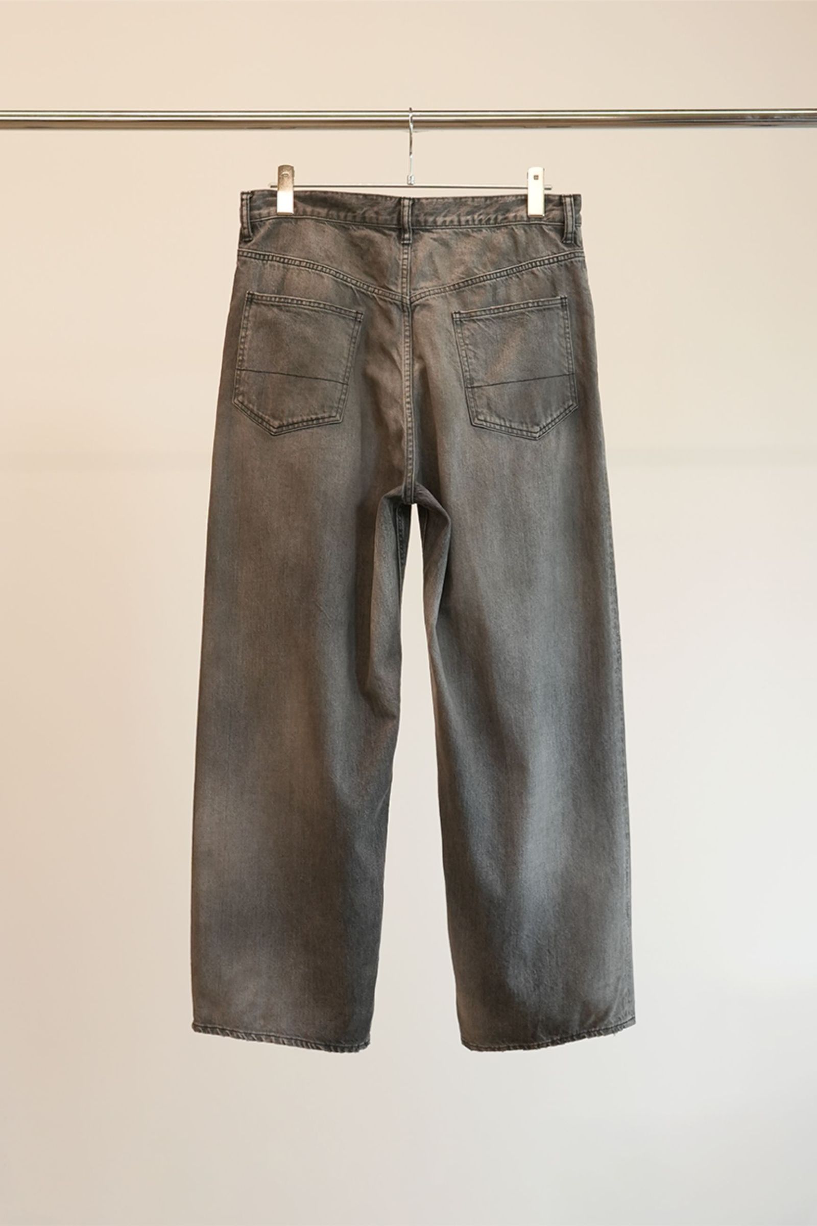 AGING STRAIGHT 5P DENIM PANTS | BLACK | デニム