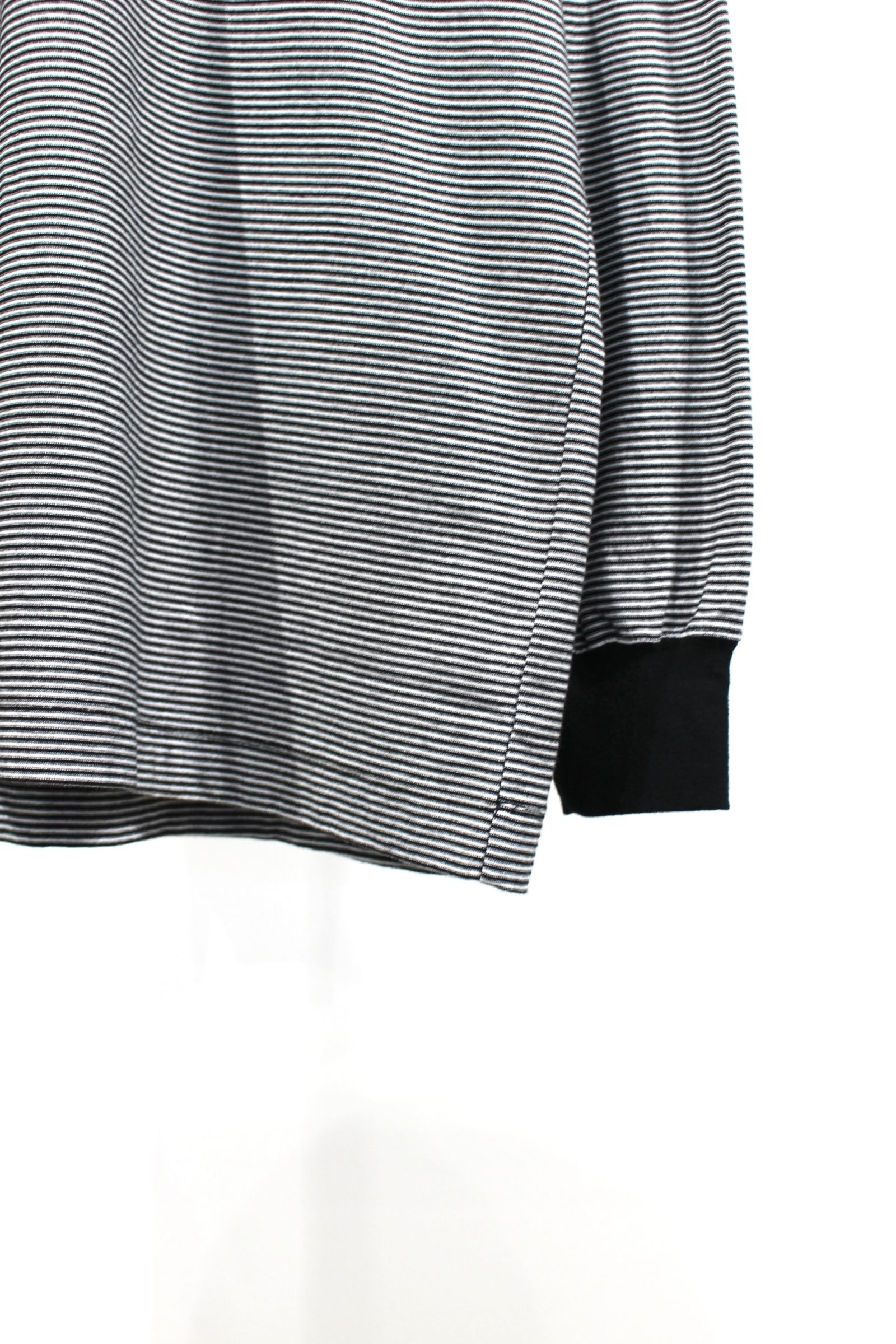 VICTOR L/S BORDER TEE/カットソー/BLACK