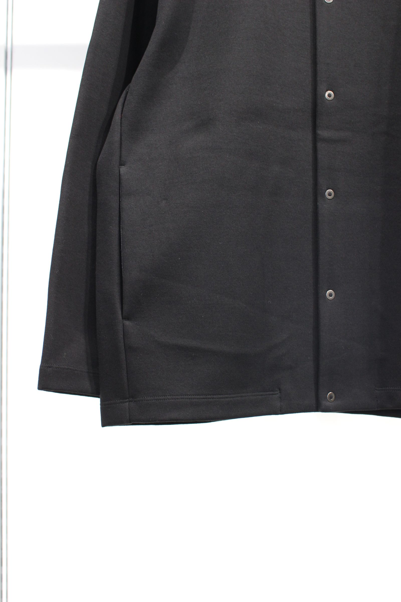 SNAP BUTTON CARDIGAN -solid-/BLACK