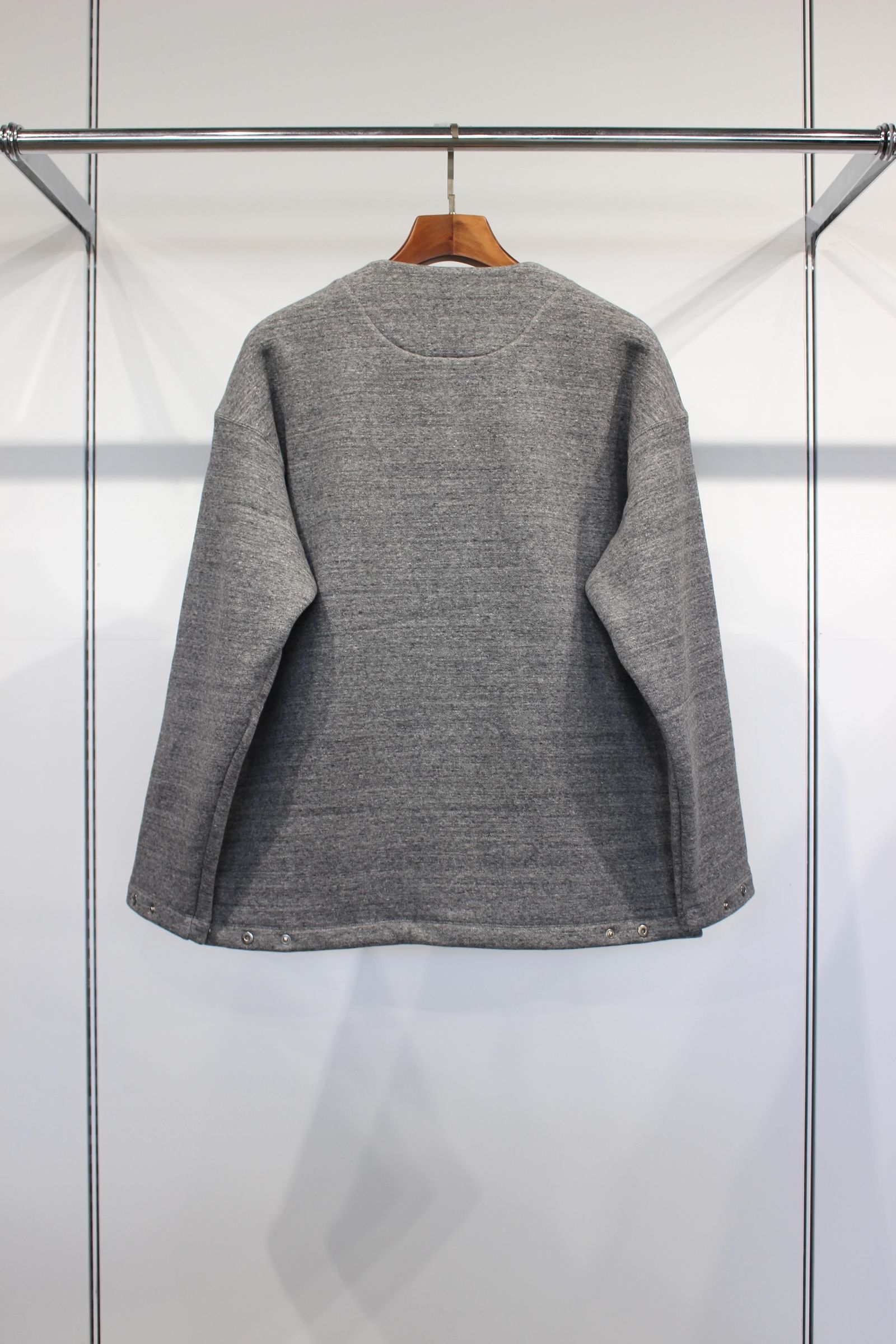 RAFFY SNAP BUTTON CARDIGAN -brushed- | CHARCOAL | カーディガン