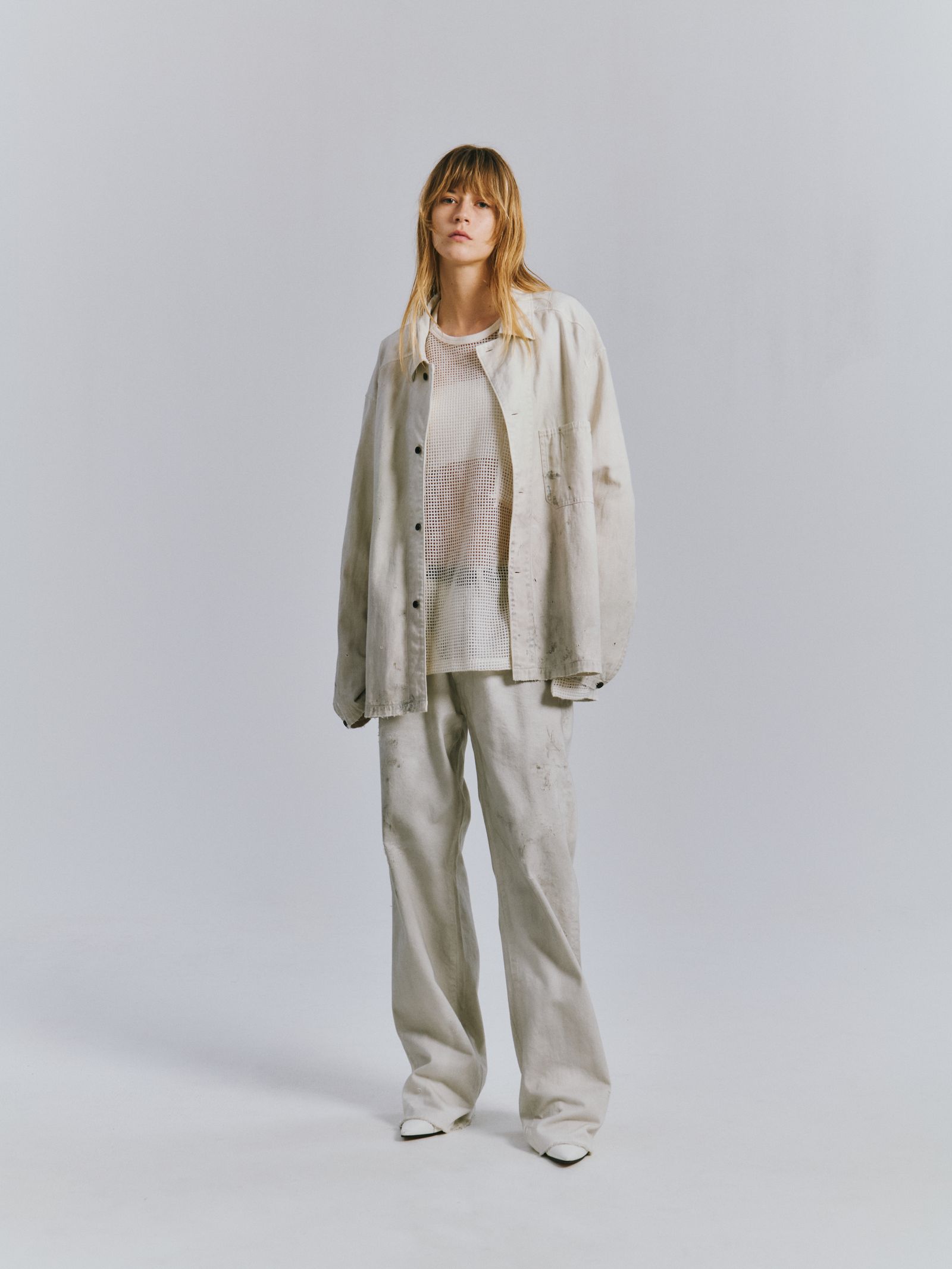 CUT-OFF LENGTH DENIM PANTS | WHITE | デニムパンツ