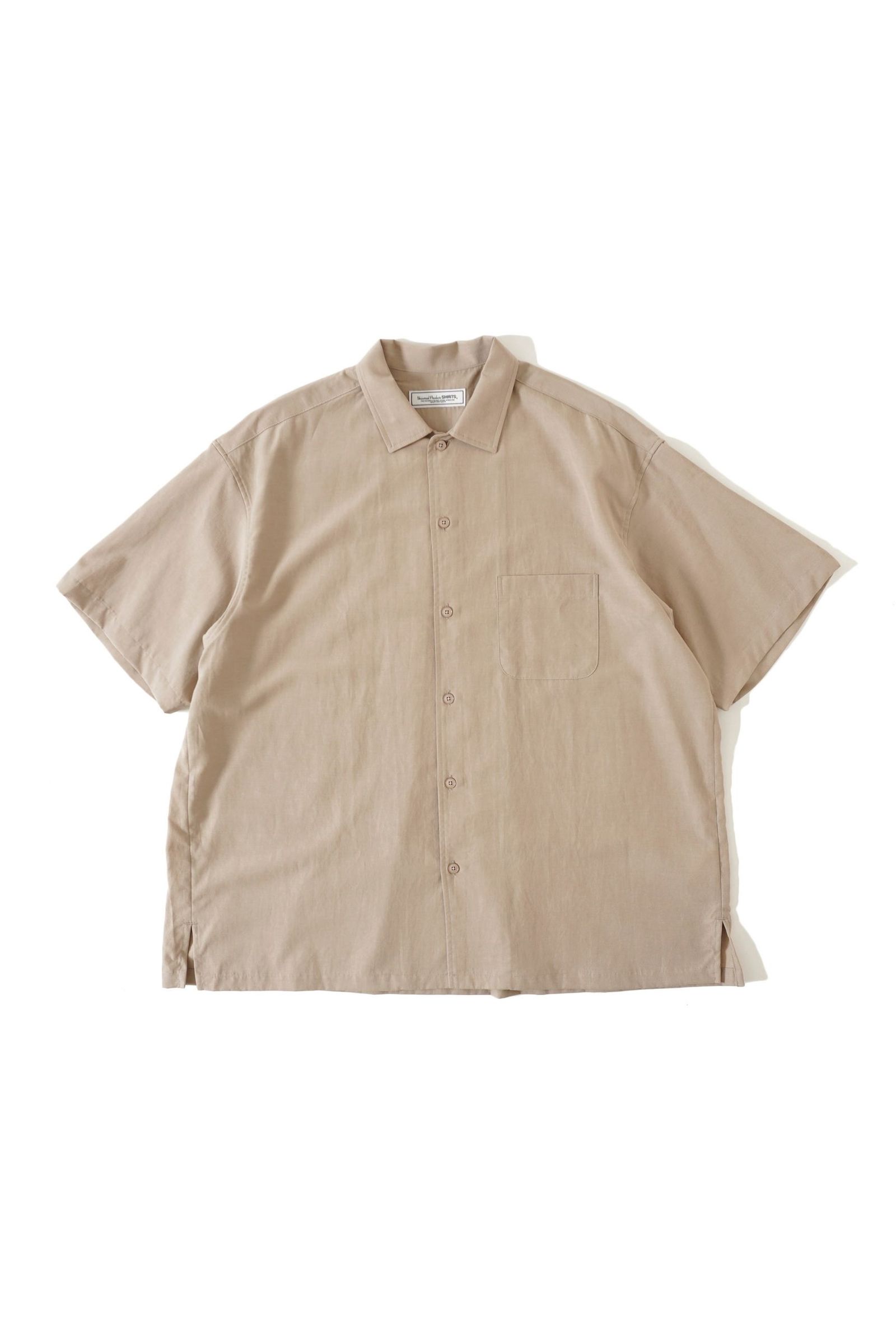 COTTON LINEN S/S OPEN COLLAR SHIRT/オープンカラーシャツ