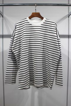 CREW NECK BORDER FOOTBALL CUTSAW/カットソー