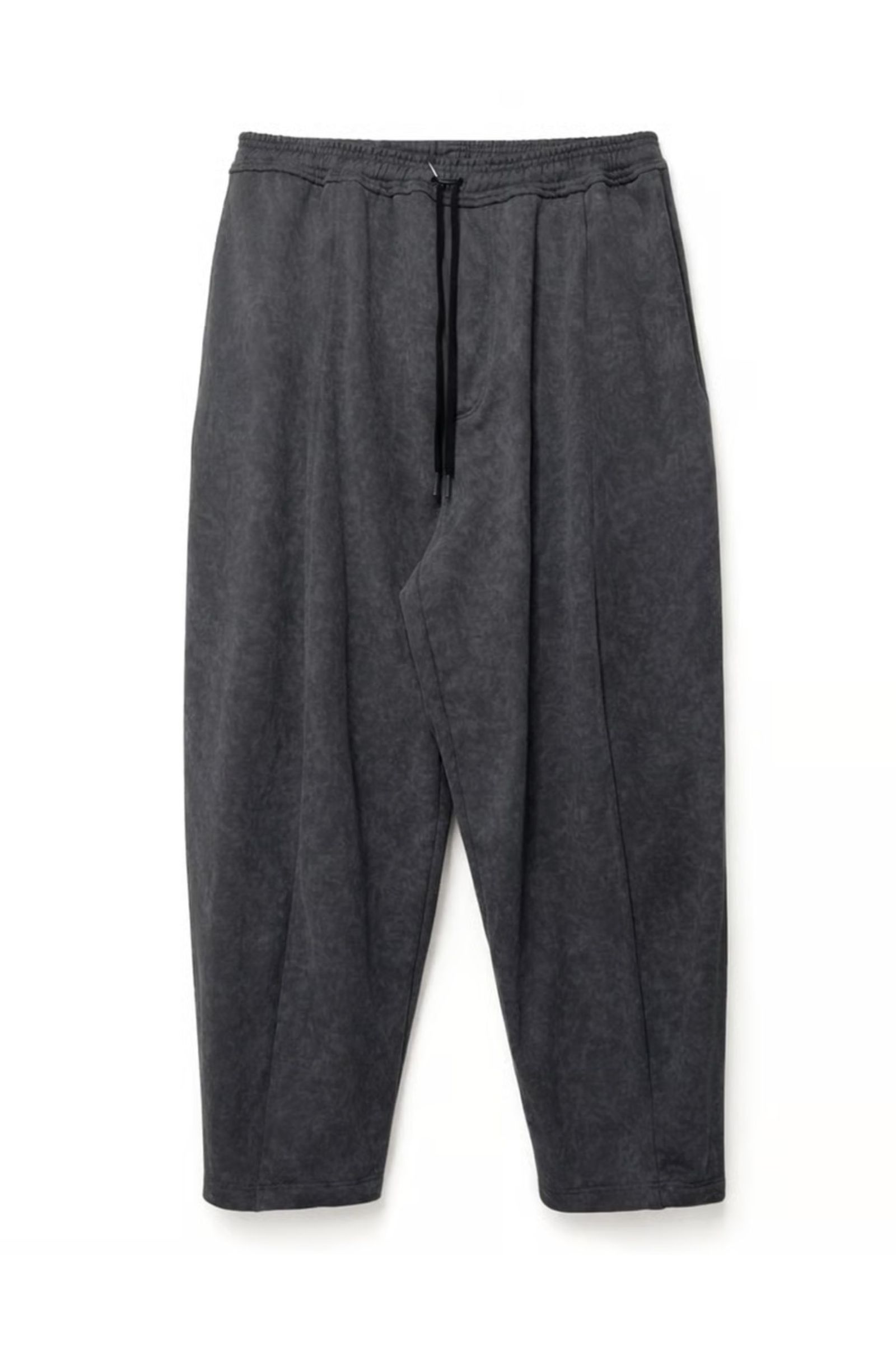 Batik-Dyed Layered Tuck Crescent Sweatpants | CHARCOAL | タックスウェットパンツ