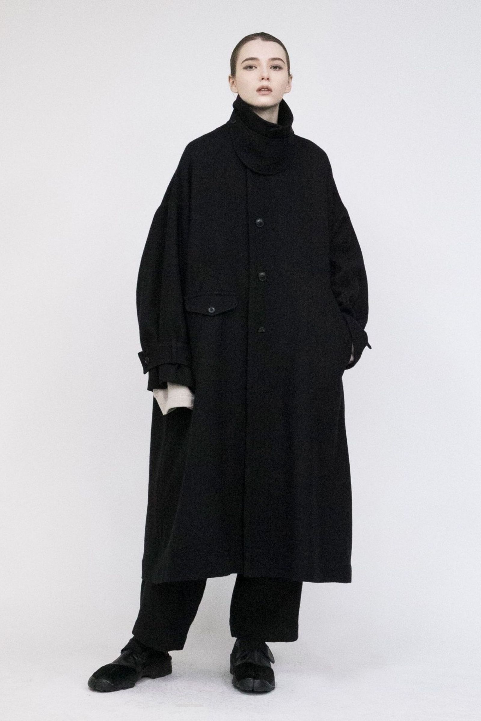 定期販売 Soft VOAAOV Wool Coat Long Twill ステンカラーコート